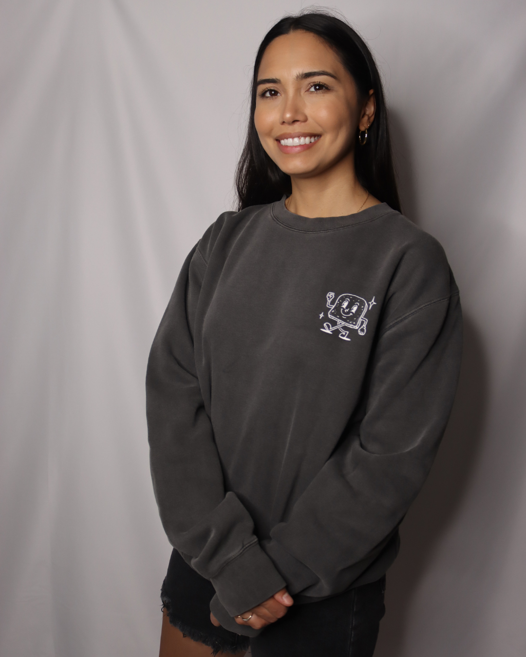 SALE | make gluten free bread bigger - crewneck (pigment black)