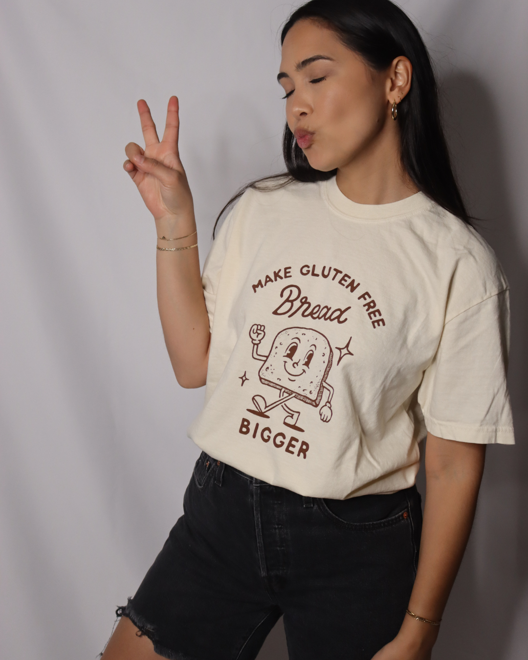 SALE | "make gluten free bread bigger" - short sleeve t-shirt (ivory)