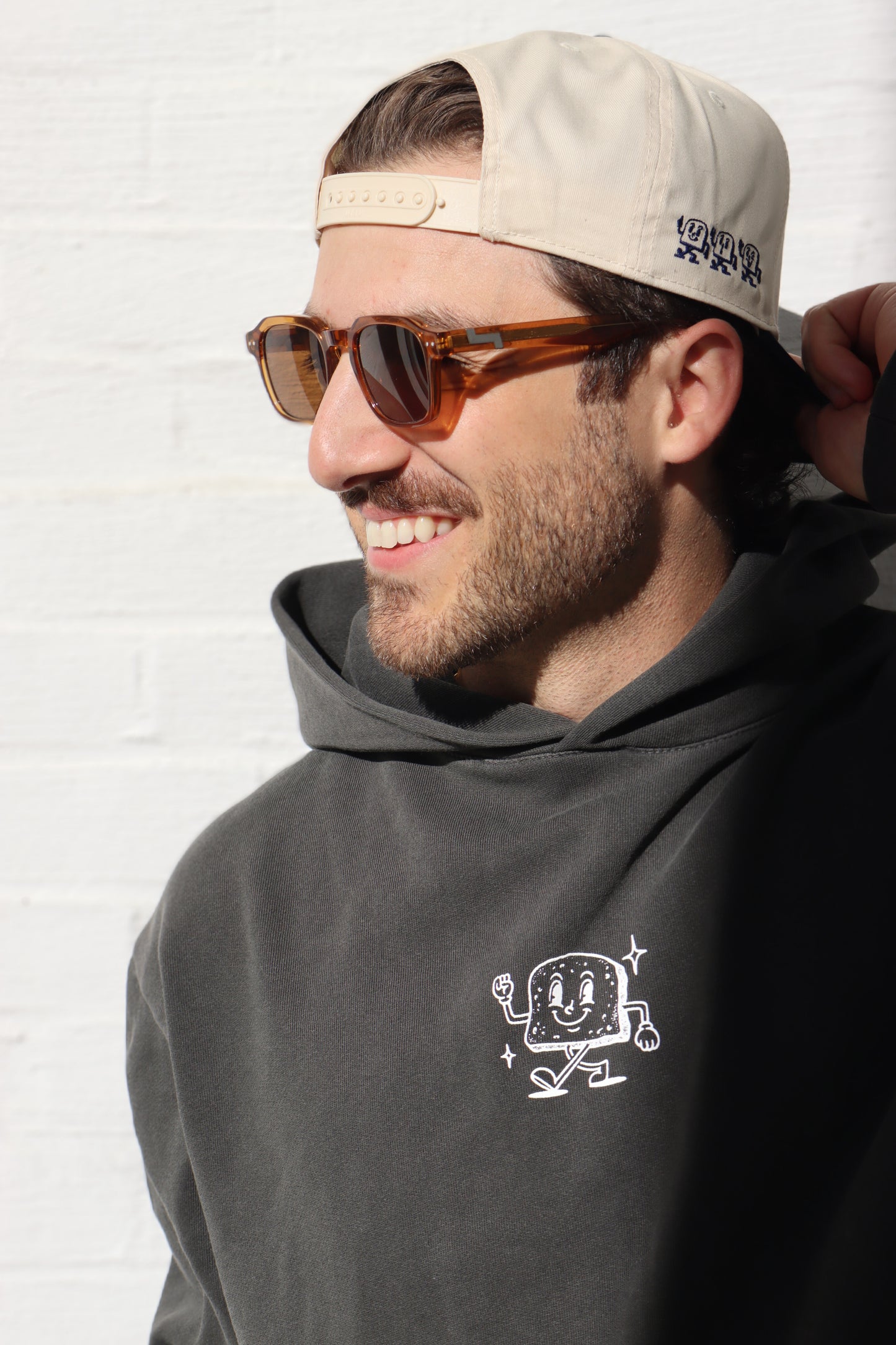"gluten free gang" hoodie - pigment black