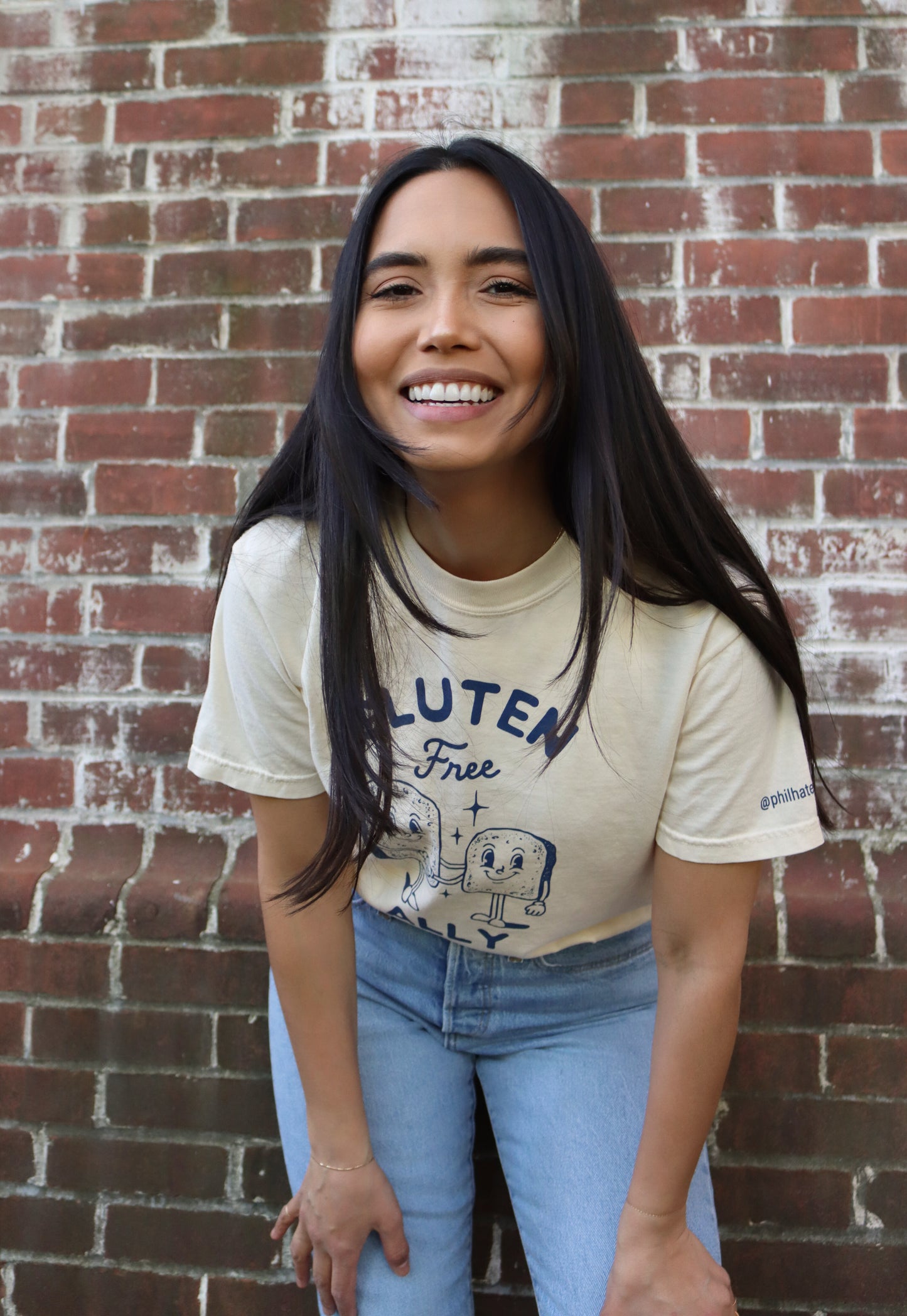 "gluten free ally" tee - ivory