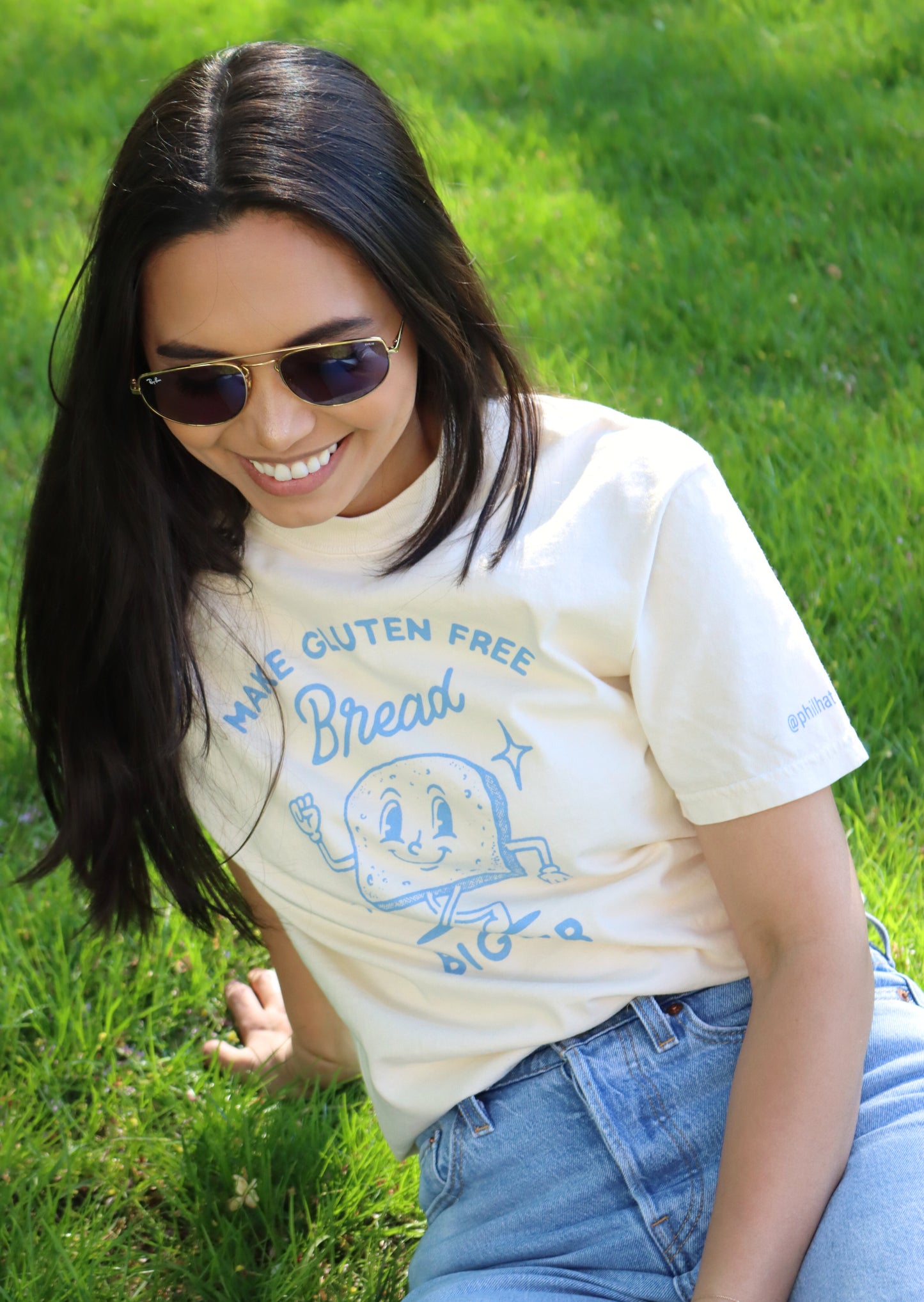 "make gluten free bread bigger" tee - ivory