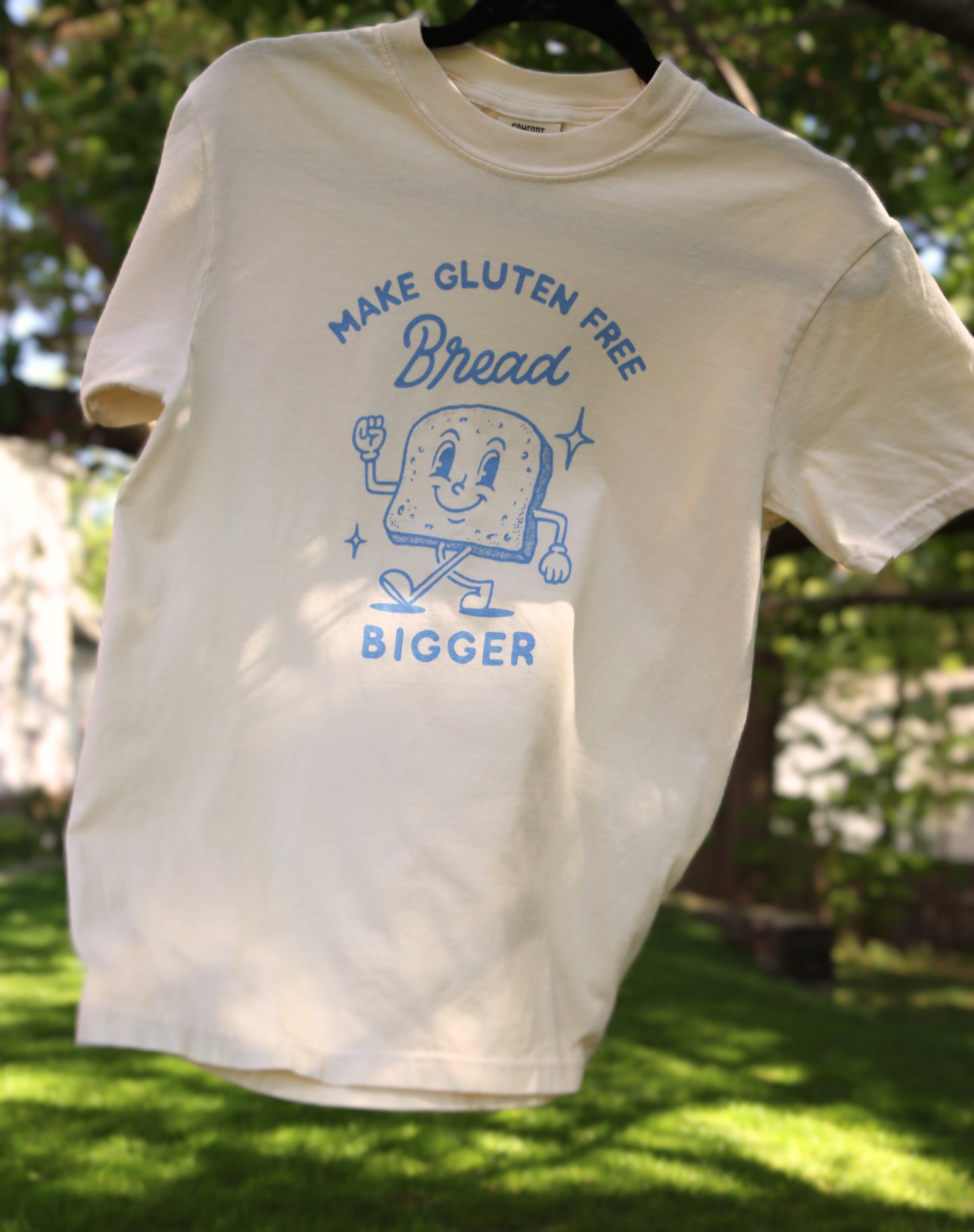 "make gluten free bread bigger" tee - ivory