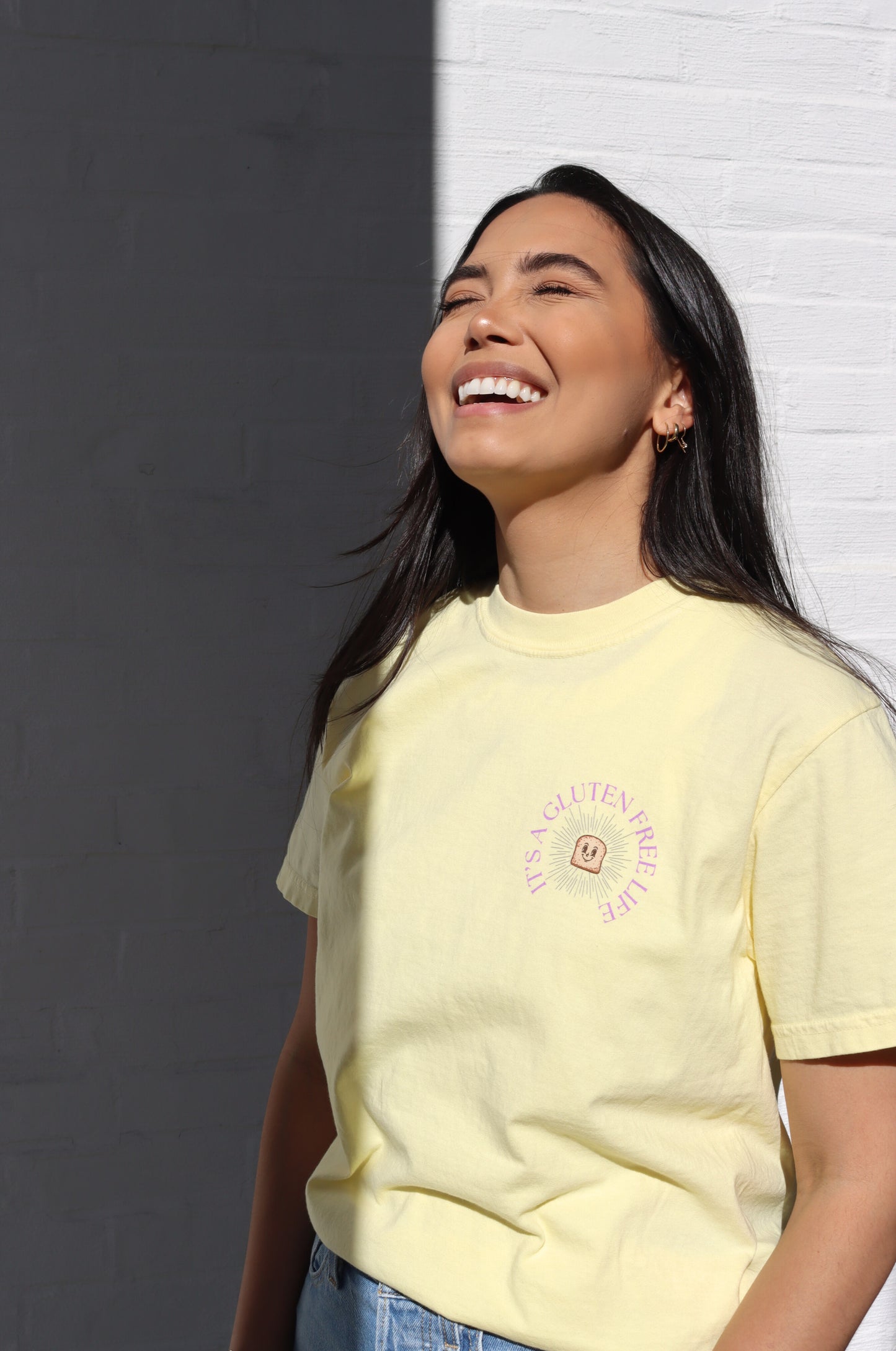 "its a gluten free life" tee - soft butter