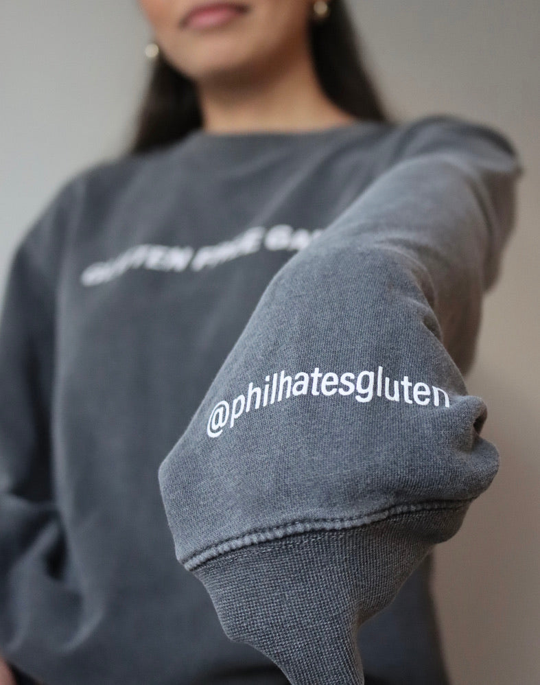 SALE | "gluten free gang" - crewneck (pigment black)