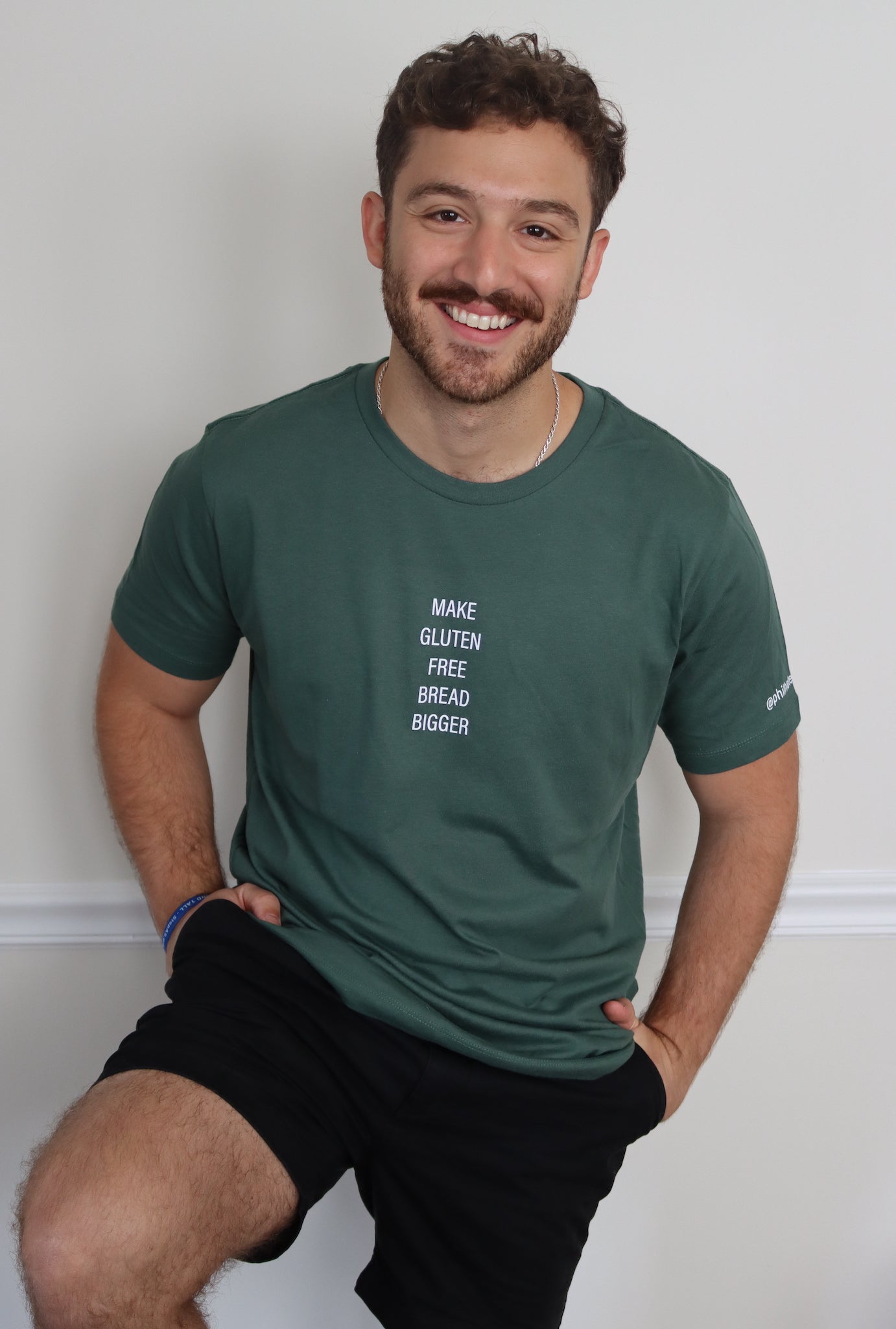 "Make Gluten Free Bread Bigger" Short sleeve T-Shirt (Pine Green)
