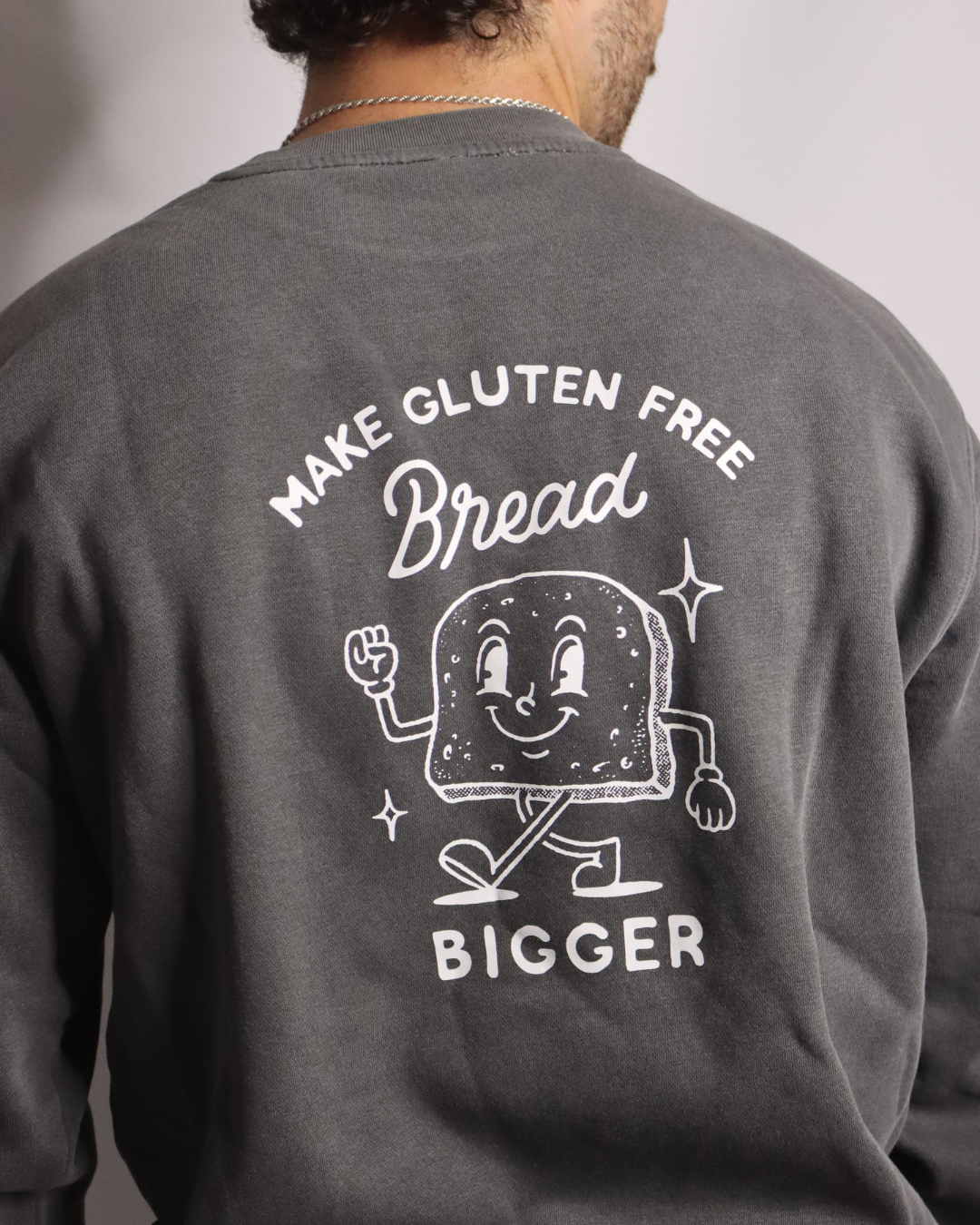 make gluten free bread bigger crewneck (new) - pigment black