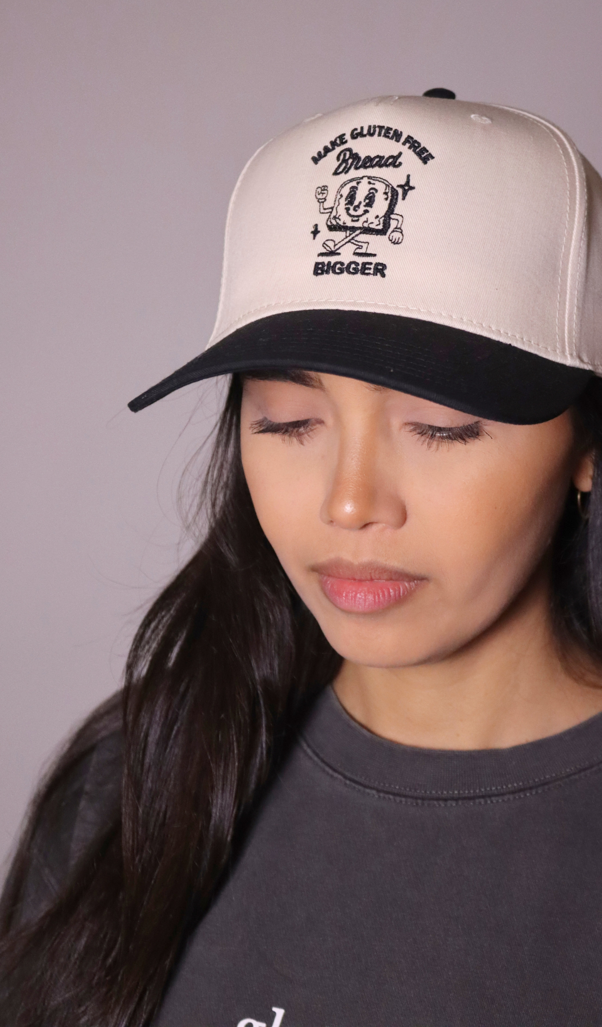 PRE-ORDER | "make gluten free bread bigger" snapback hat - black/natural