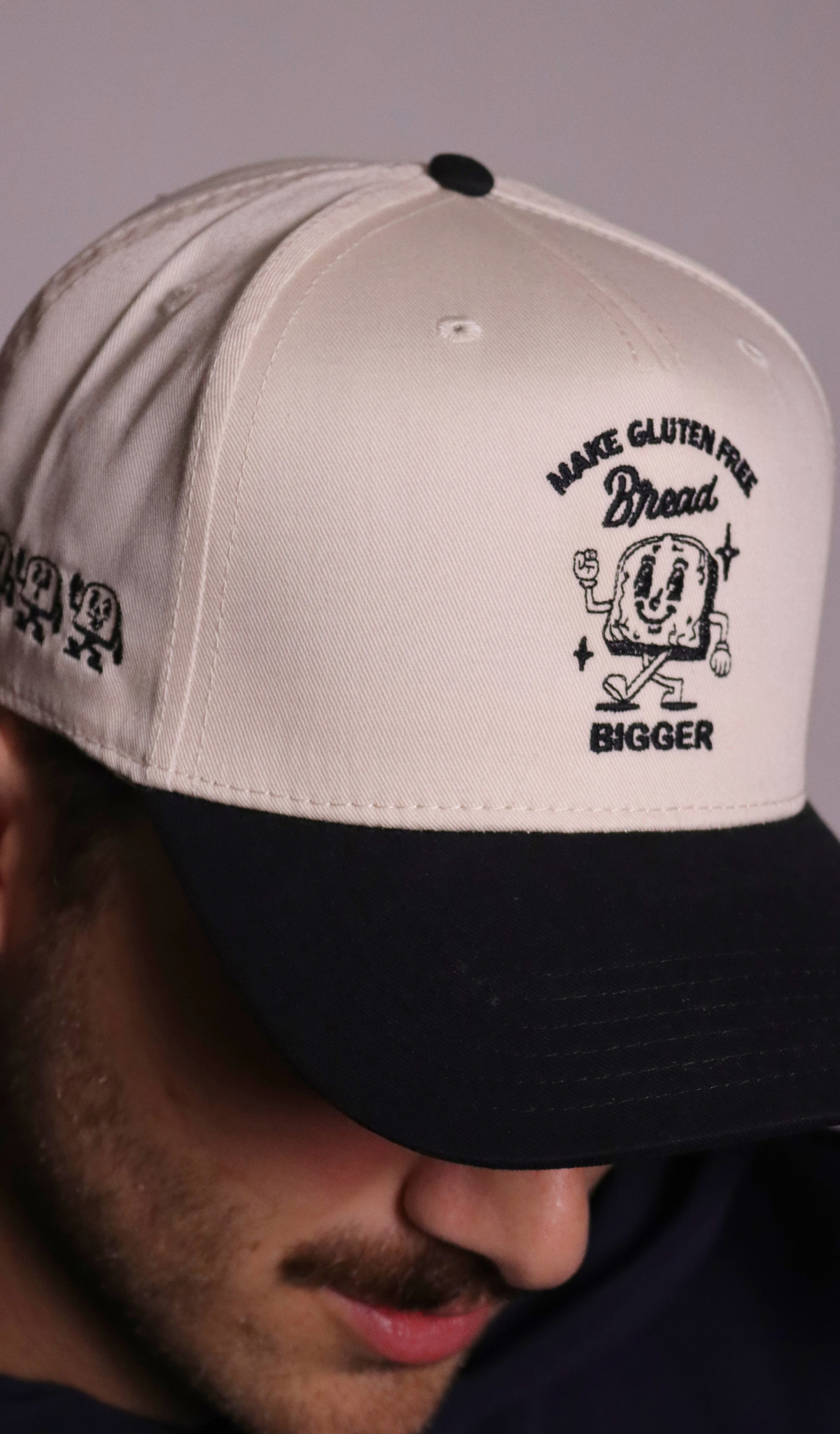 PRE-ORDER | "make gluten free bread bigger" snapback hat - black/natural