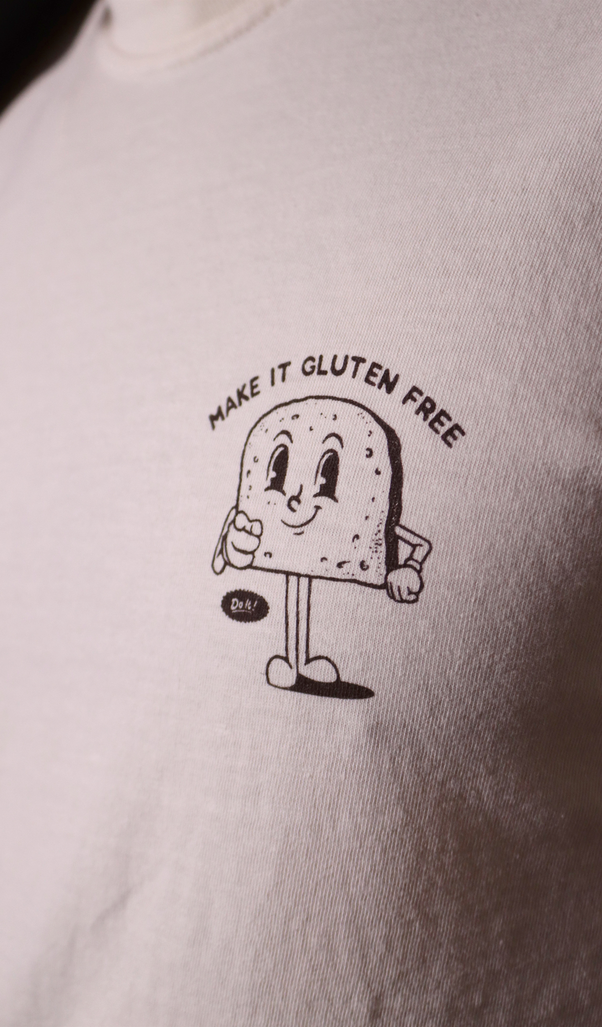PRE-ORDER | "make it gluten free, do it" tee - ivory/brown