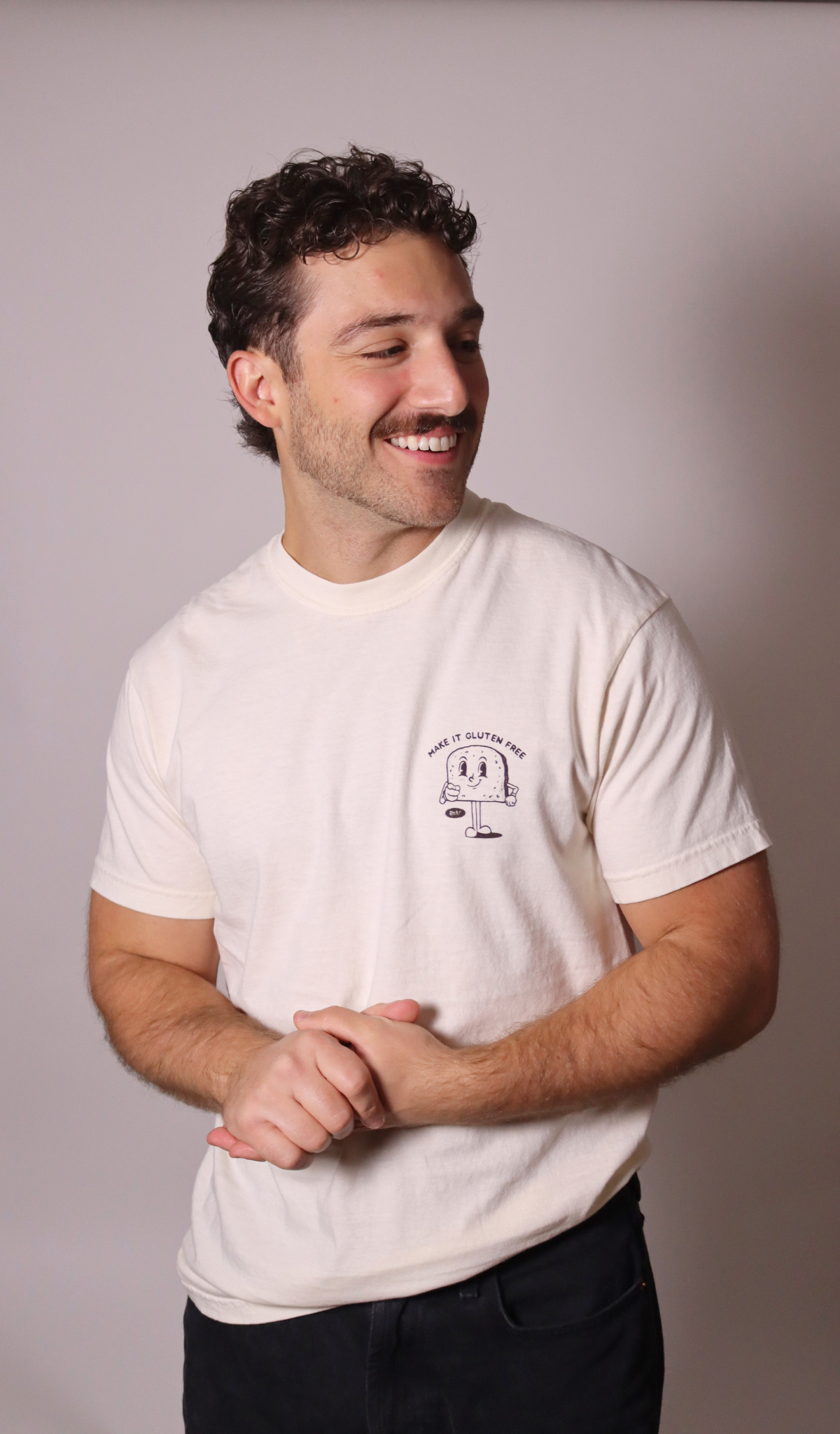 PRE-ORDER | "make it gluten free, do it" tee - ivory/brown