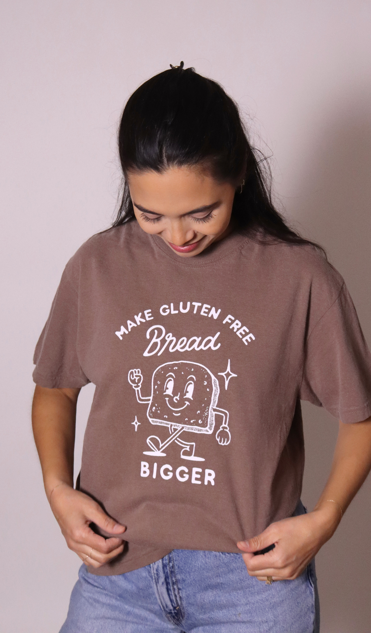 PRE-ORDER | "make gluten free bread bigger" tee - espresso
