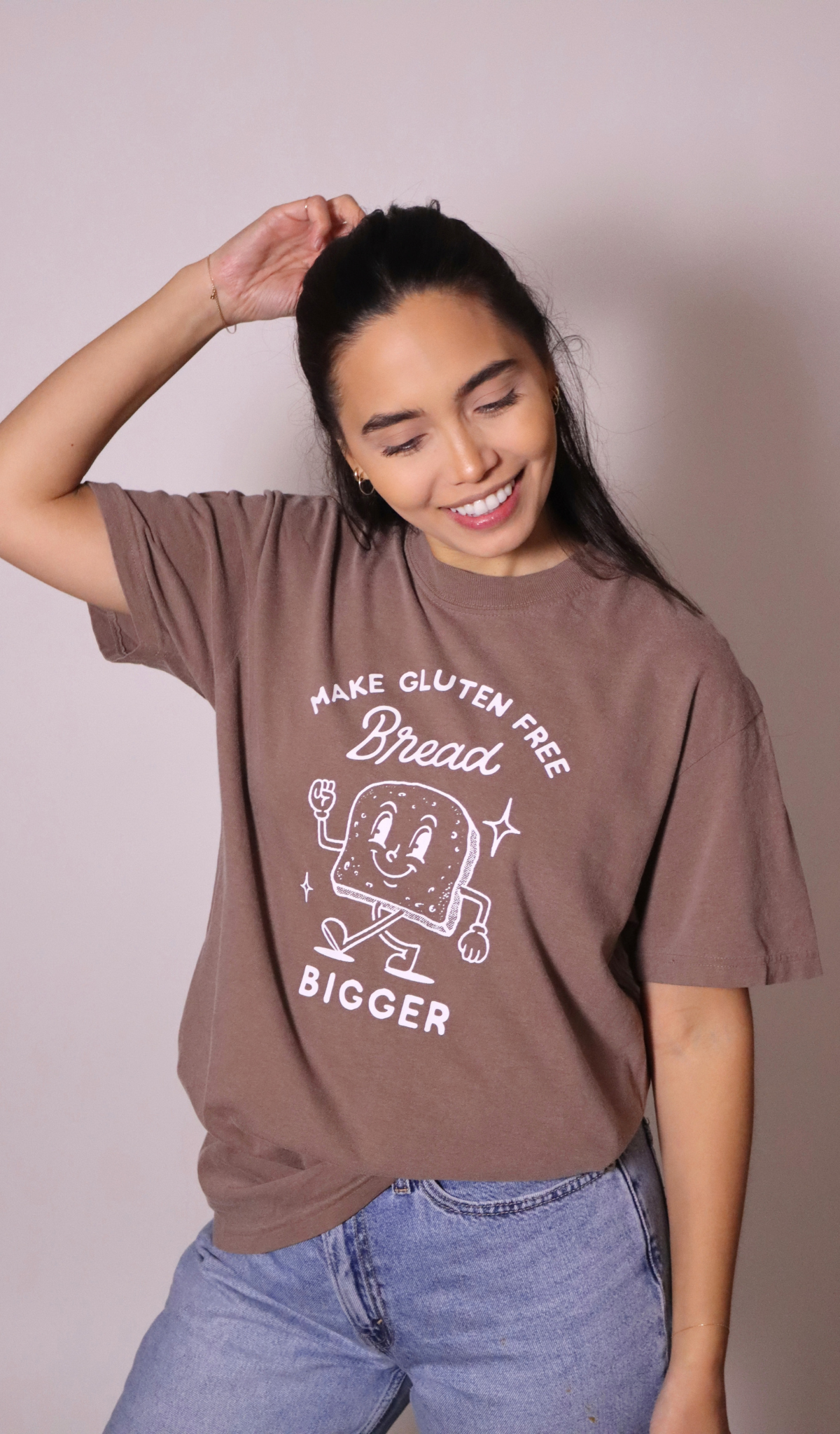PRE-ORDER | "make gluten free bread bigger" tee - espresso