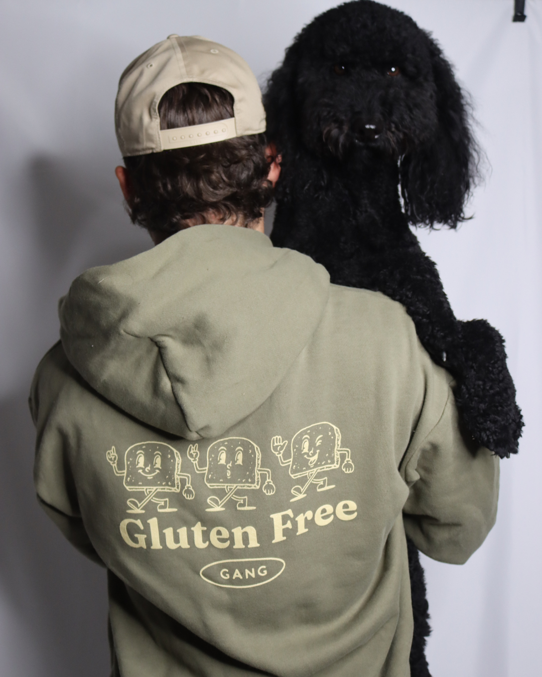 gluten free gang hoodie (new) - olive