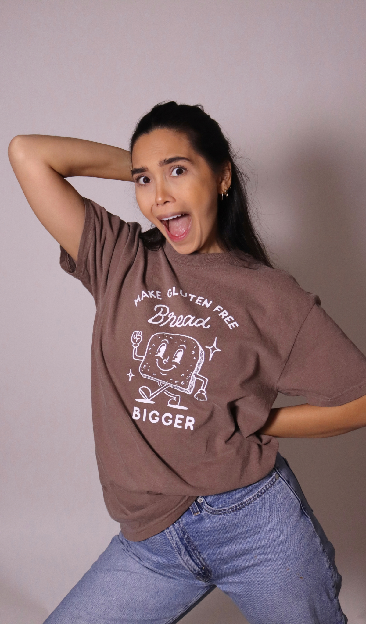 PRE-ORDER | "make gluten free bread bigger" tee - espresso