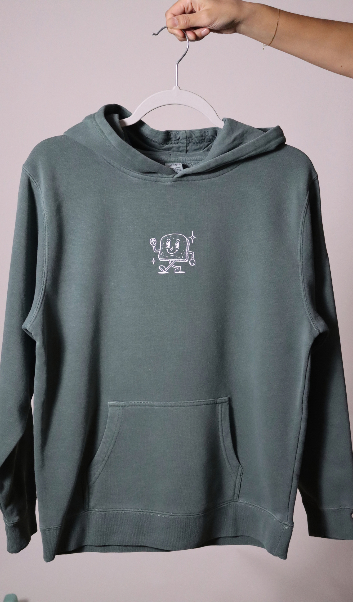PRE-ORDER | YOUTH "gluten free gang" hoodie - pigment alpine green