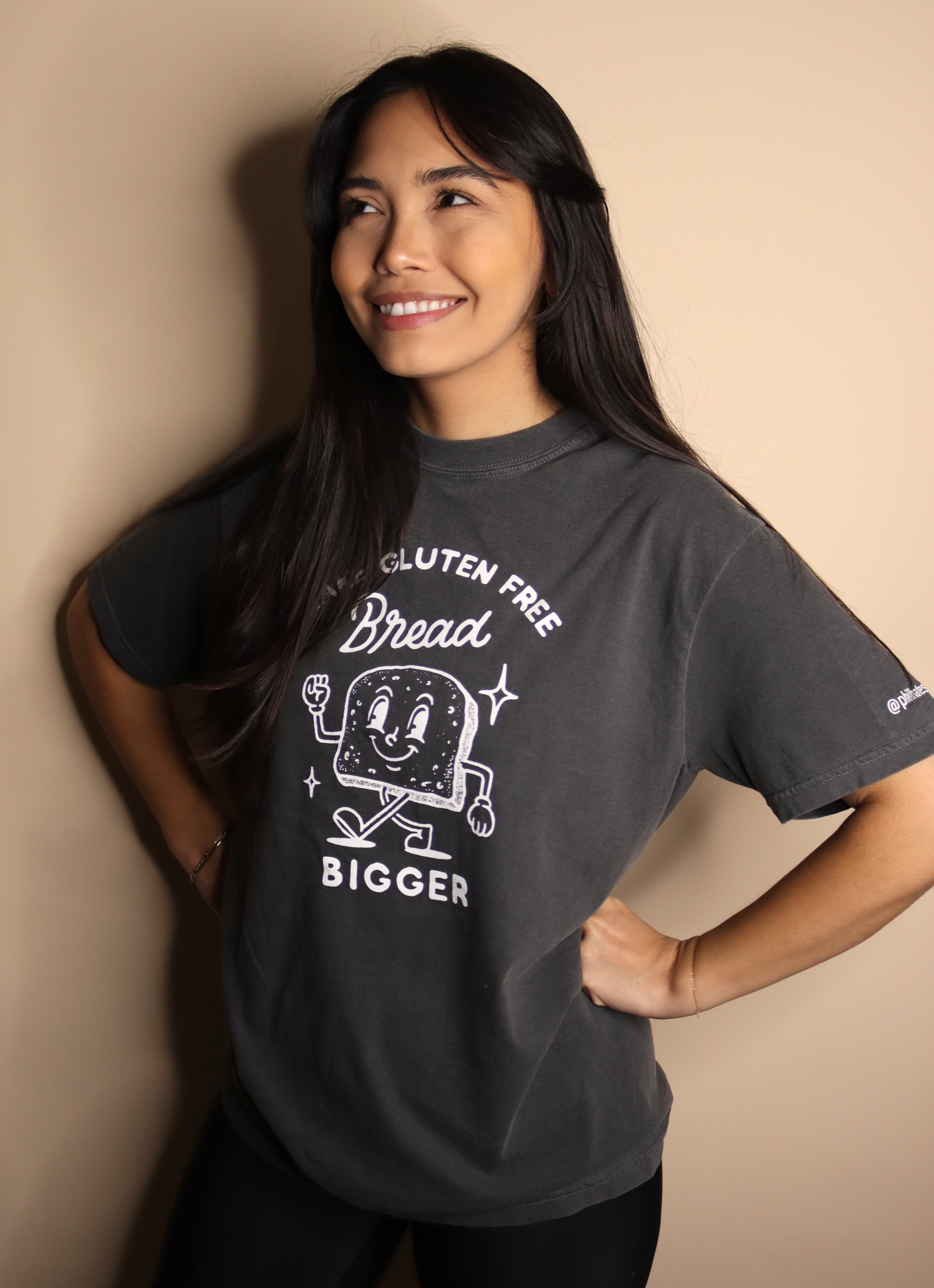 "make gluten free bread bigger" tee - pepper