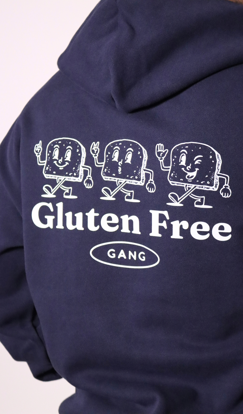 PRE-ORDER | "gluten free gang" hoodie - navy