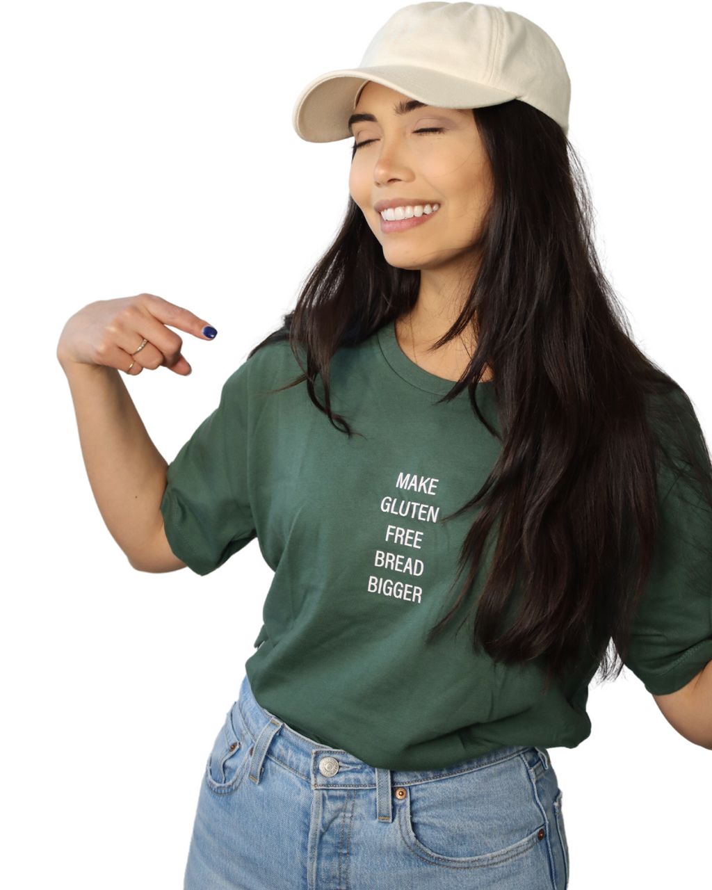 SALE | "make gluten free bread bigger" tee - alpine green