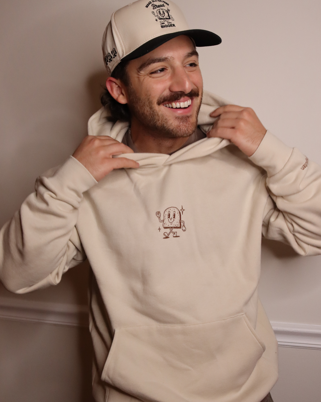 SALE | "gluten free gang" hoodie - ivory