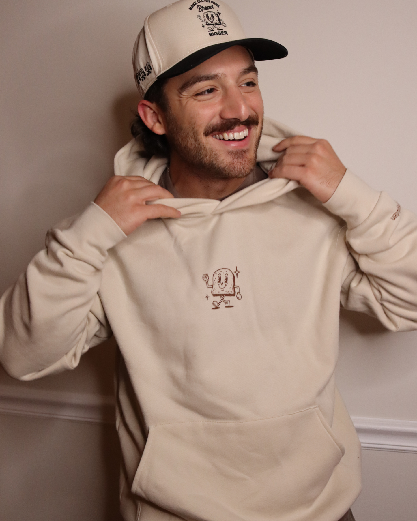 gluten free gang hoodie (new) - Ivory