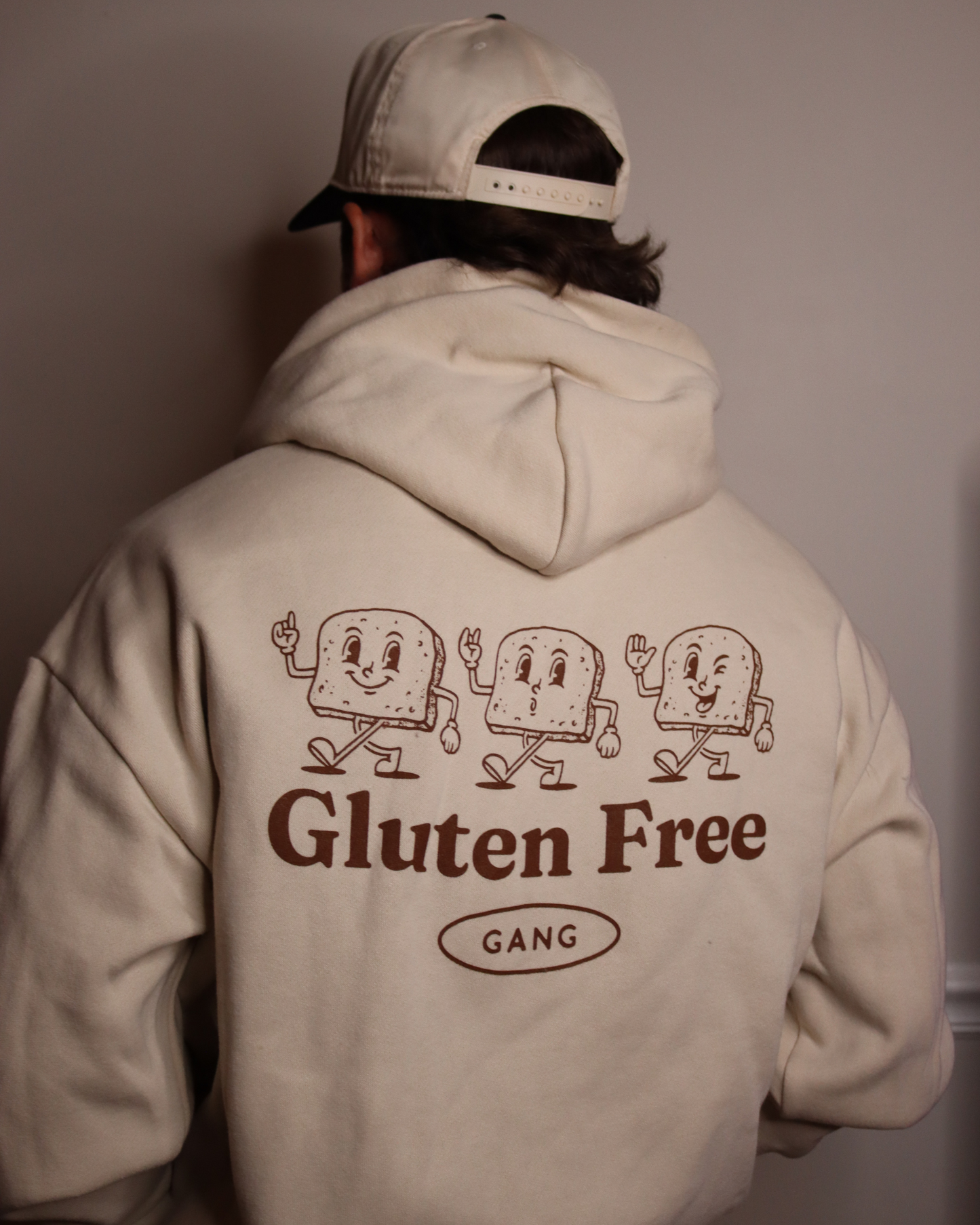 gluten free gang hoodie (new) - Ivory