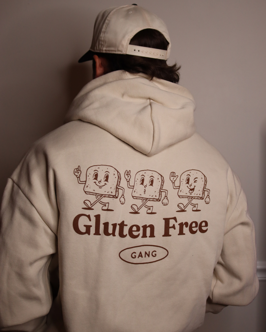 SALE | "gluten free gang" hoodie - ivory