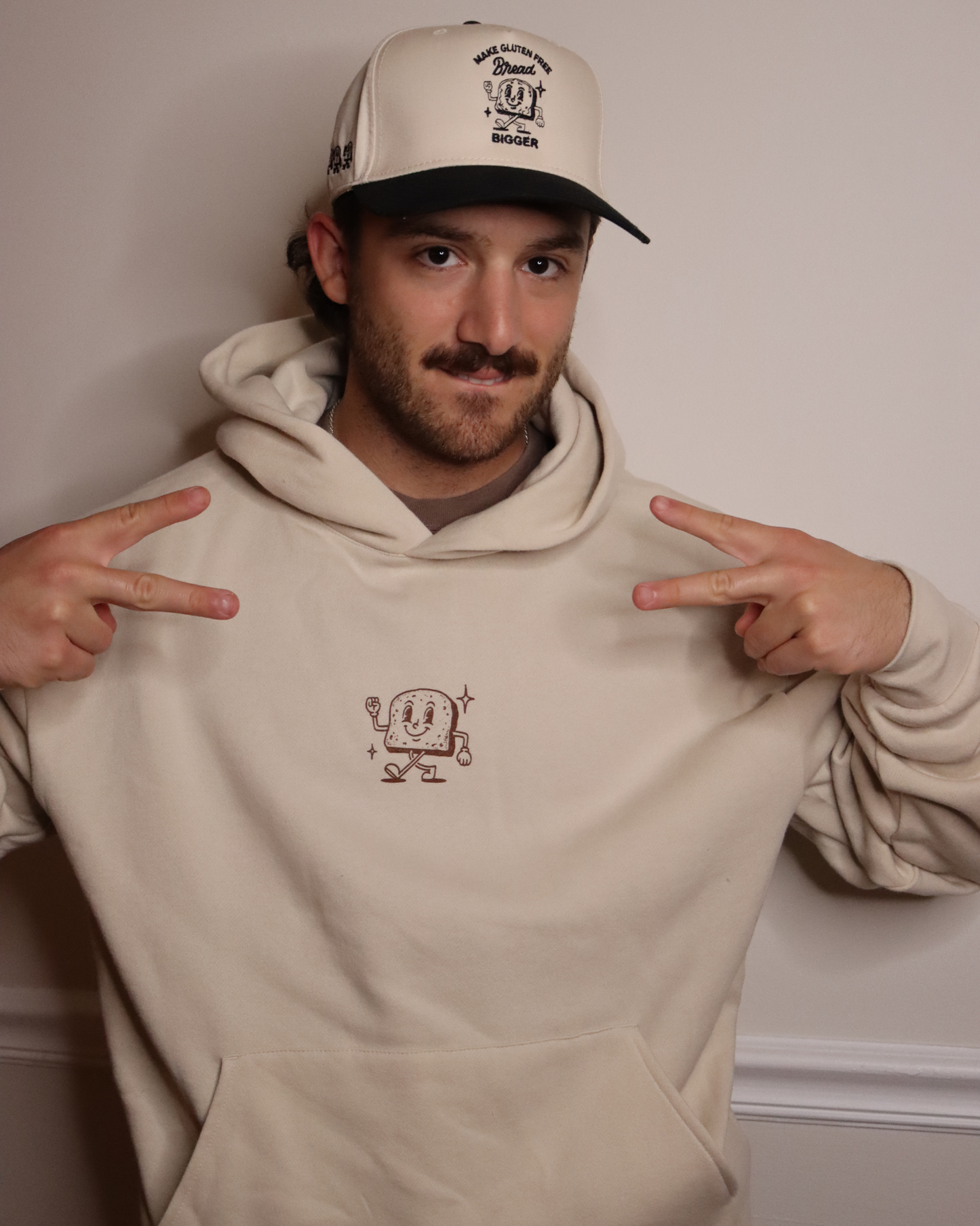 gluten free gang hoodie (new) - Ivory