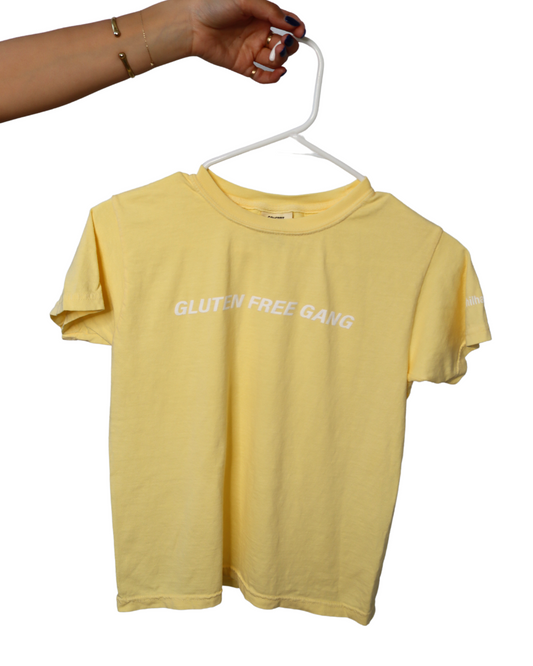SALE | YOUTH "gluten free gang" - short sleeve t-shirt (butter yellow)