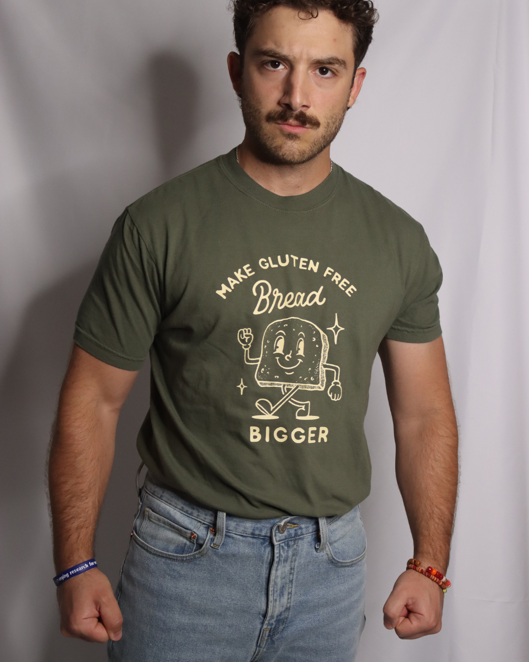 SALE | "make gluten free bread bigger" tee - moss