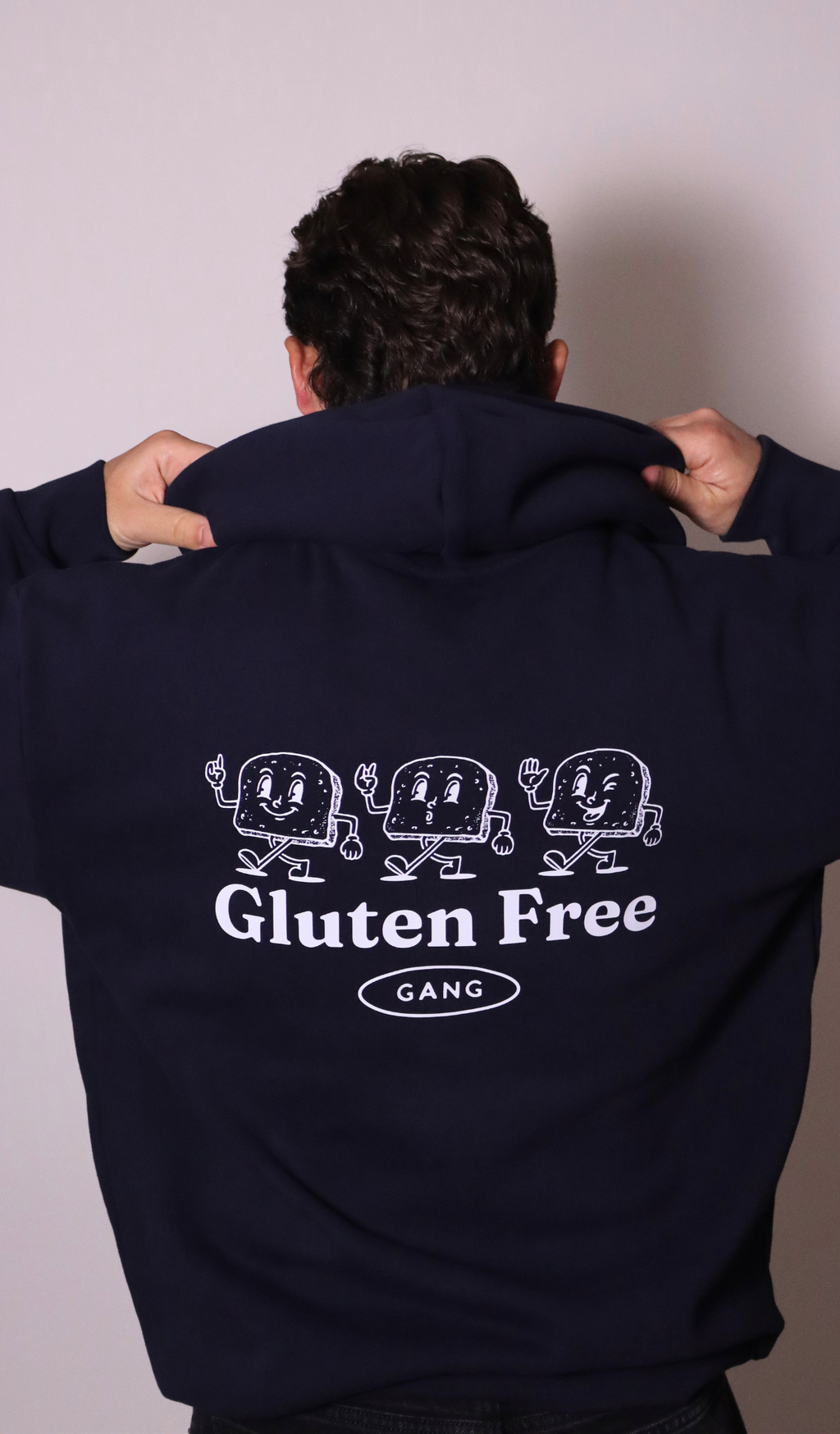PRE-ORDER | "gluten free gang" hoodie - navy