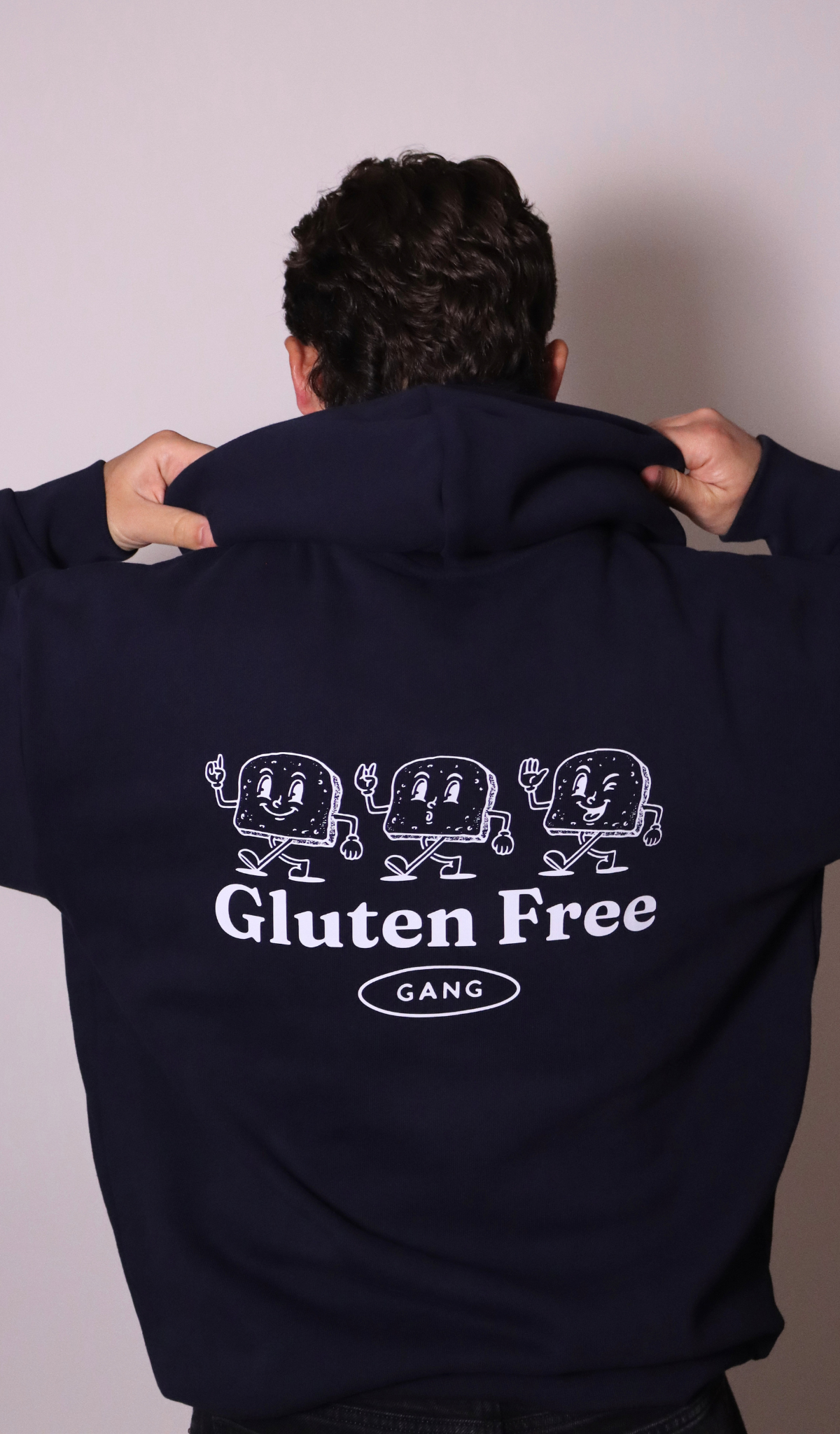 PRE-ORDER | "gluten free gang" hoodie - navy