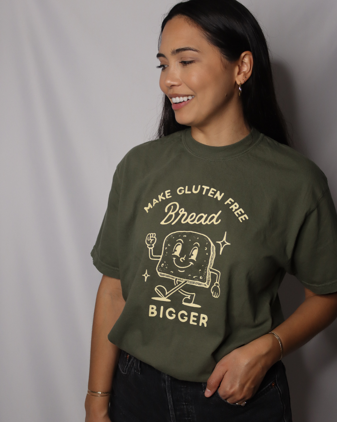 make gluten free bread bigger tee (new) - moss