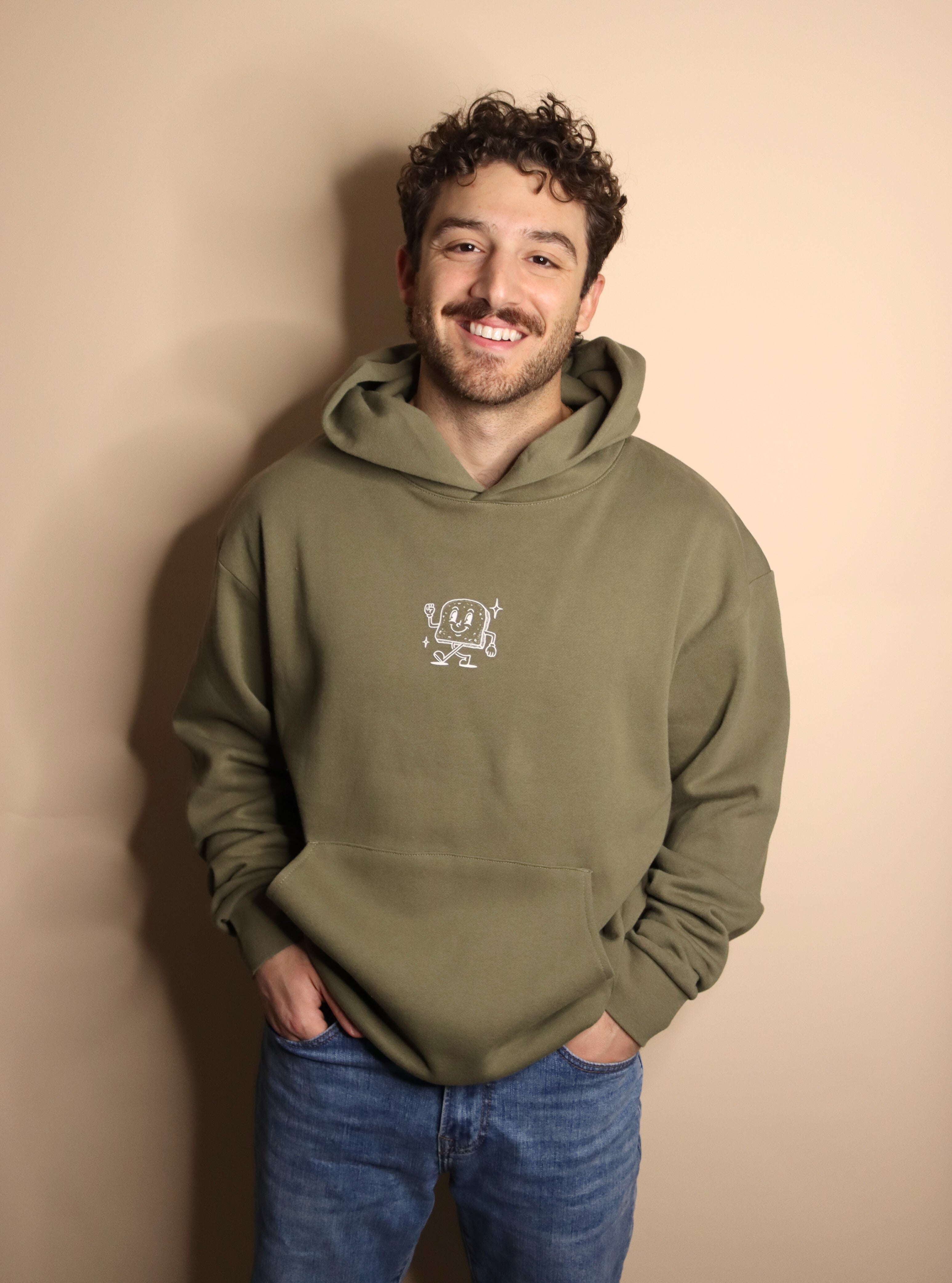 "gluten free gang" hoodie - olive