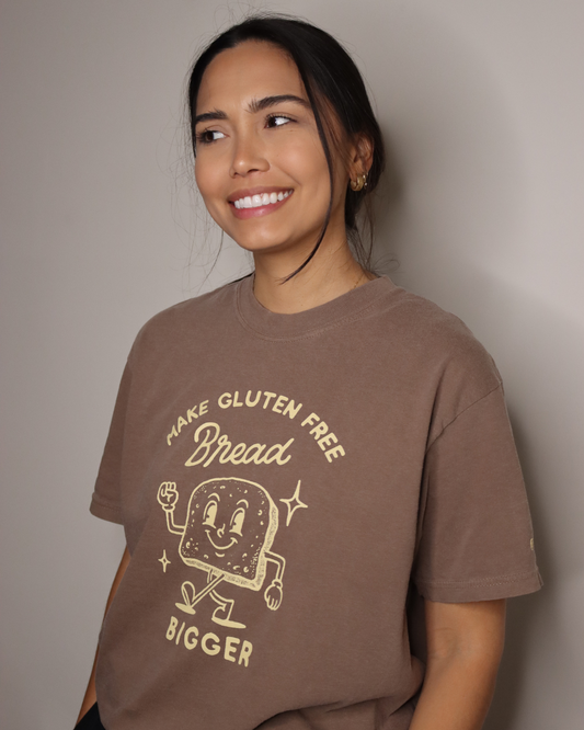 SALE | "make gluten free bread bigger" - short sleeve t-shirt (espresso)