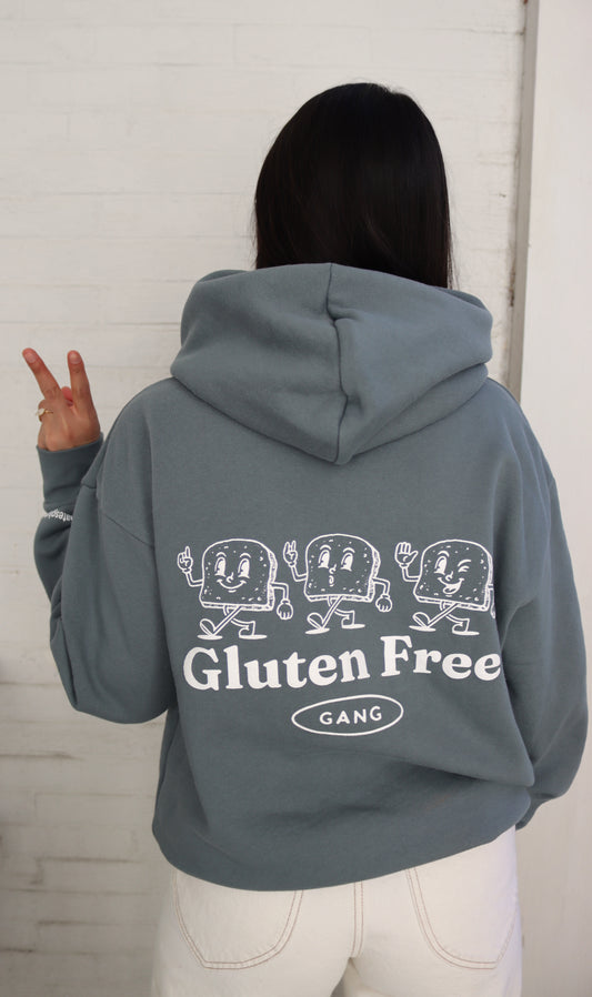 "gluten free gang" hoodie - blue magic