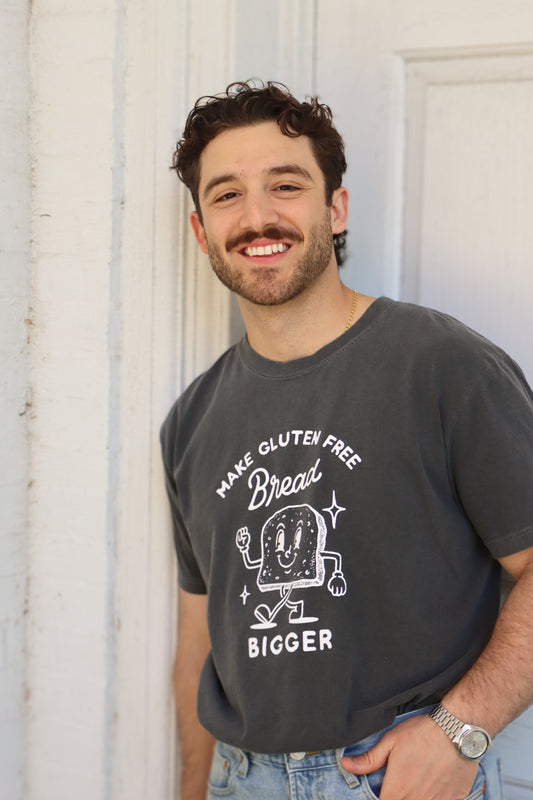 "make gluten free bread bigger" tee - pepper