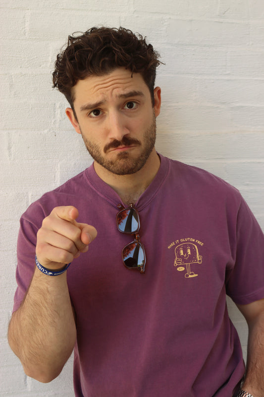 "make it gluten free, do it" tee - berry