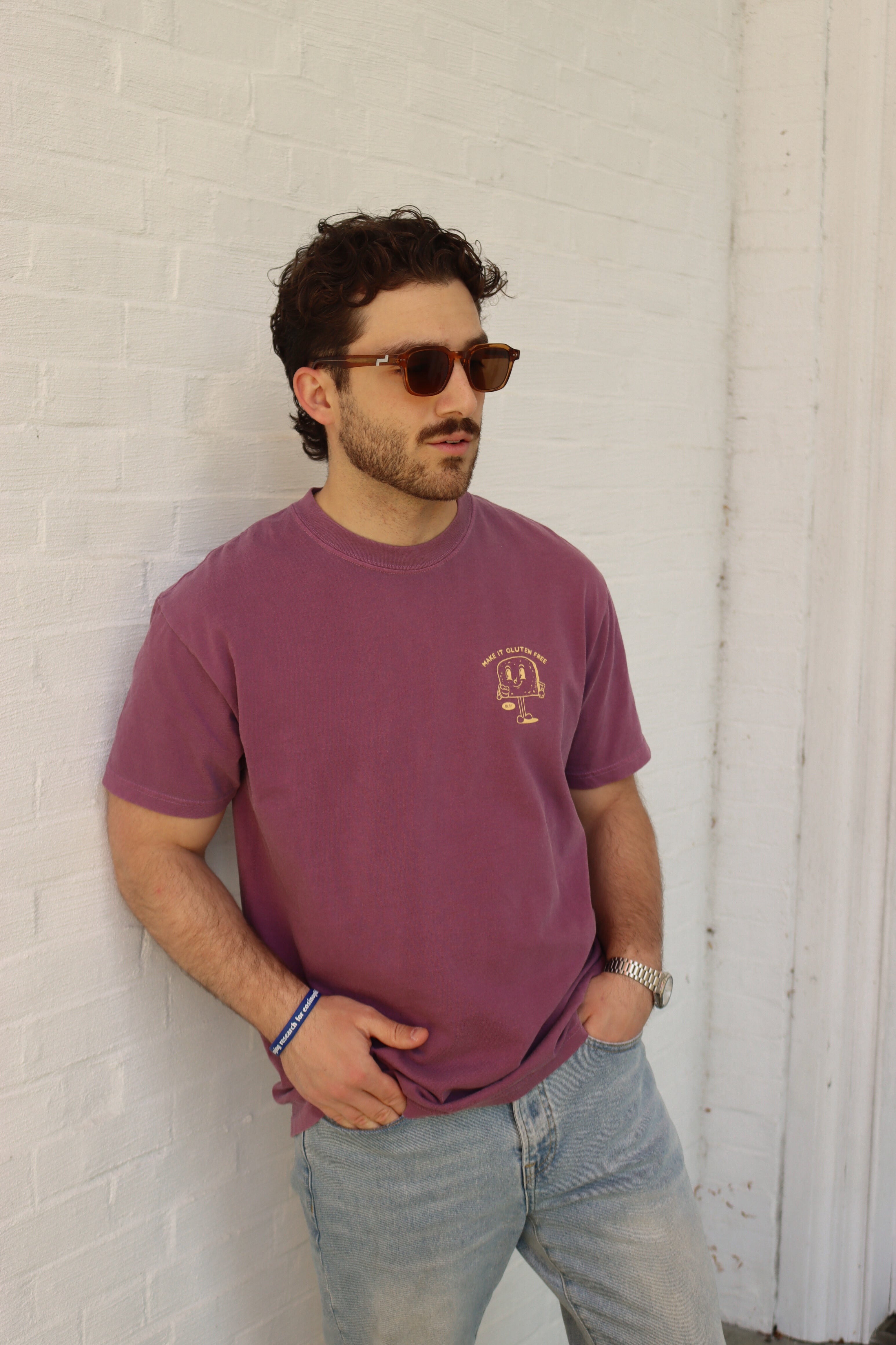 "make it gluten free, do it" tee - berry