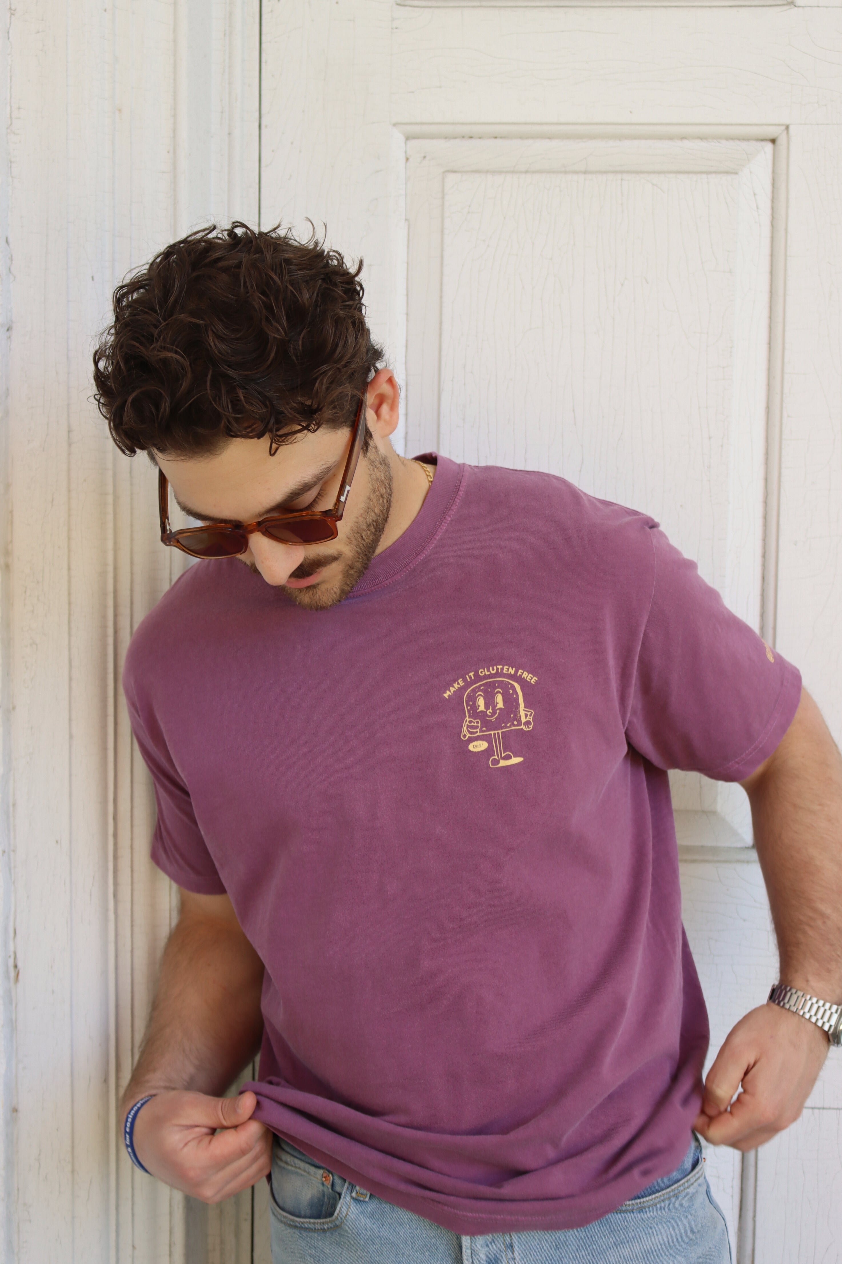 "make it gluten free, do it" tee - berry