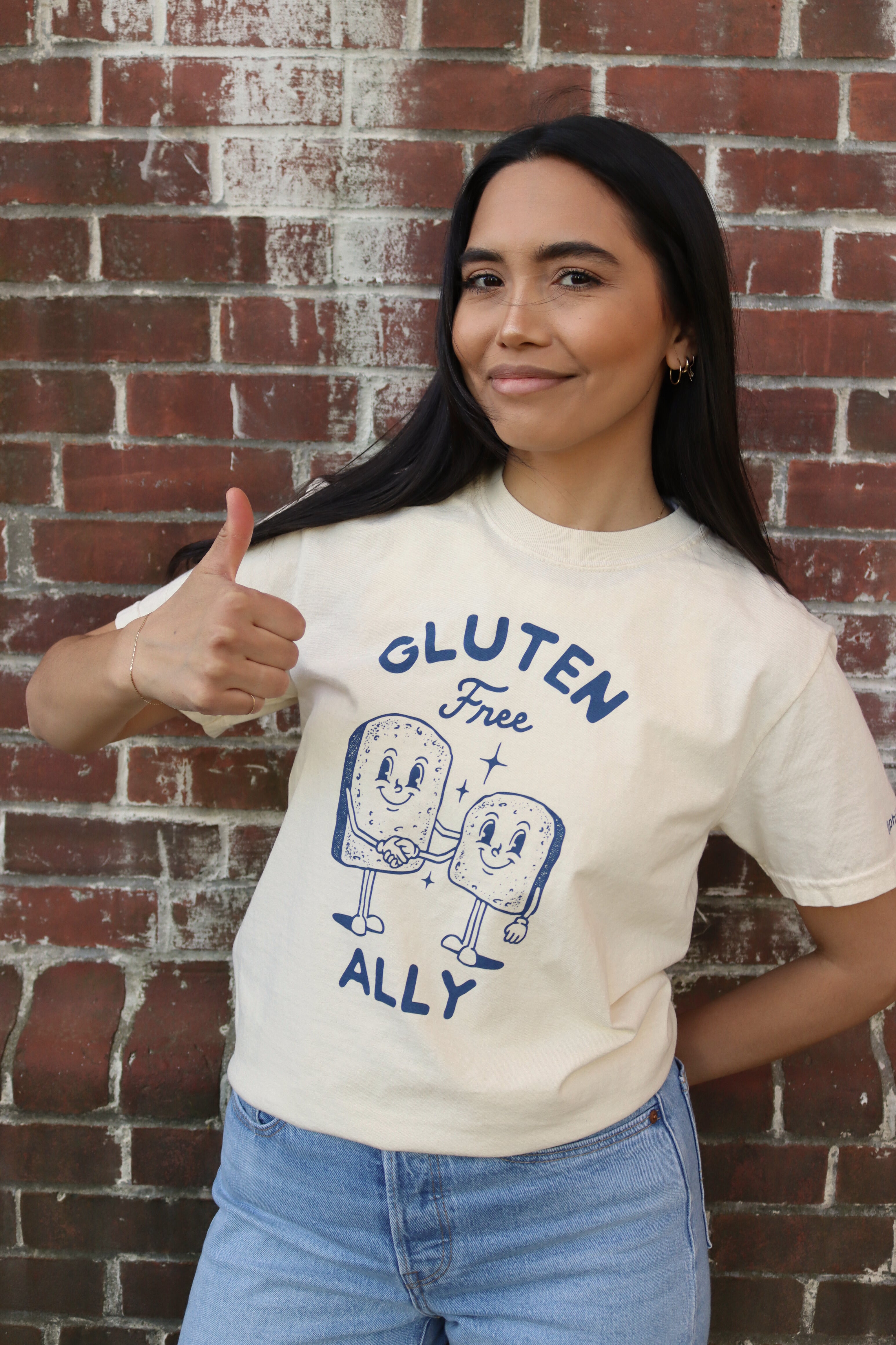 "gluten free ally" tee - ivory