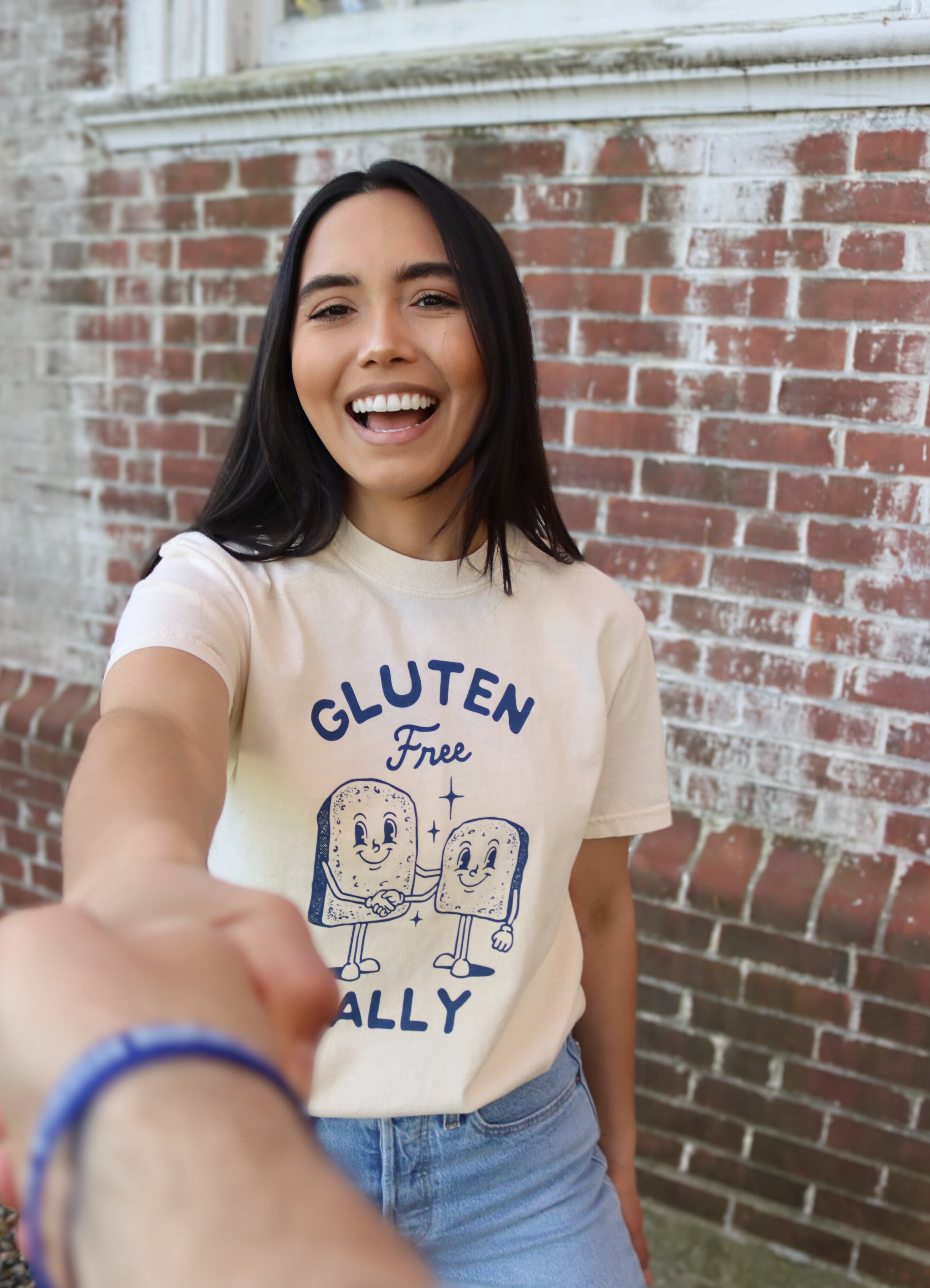 "gluten free ally" tee - ivory