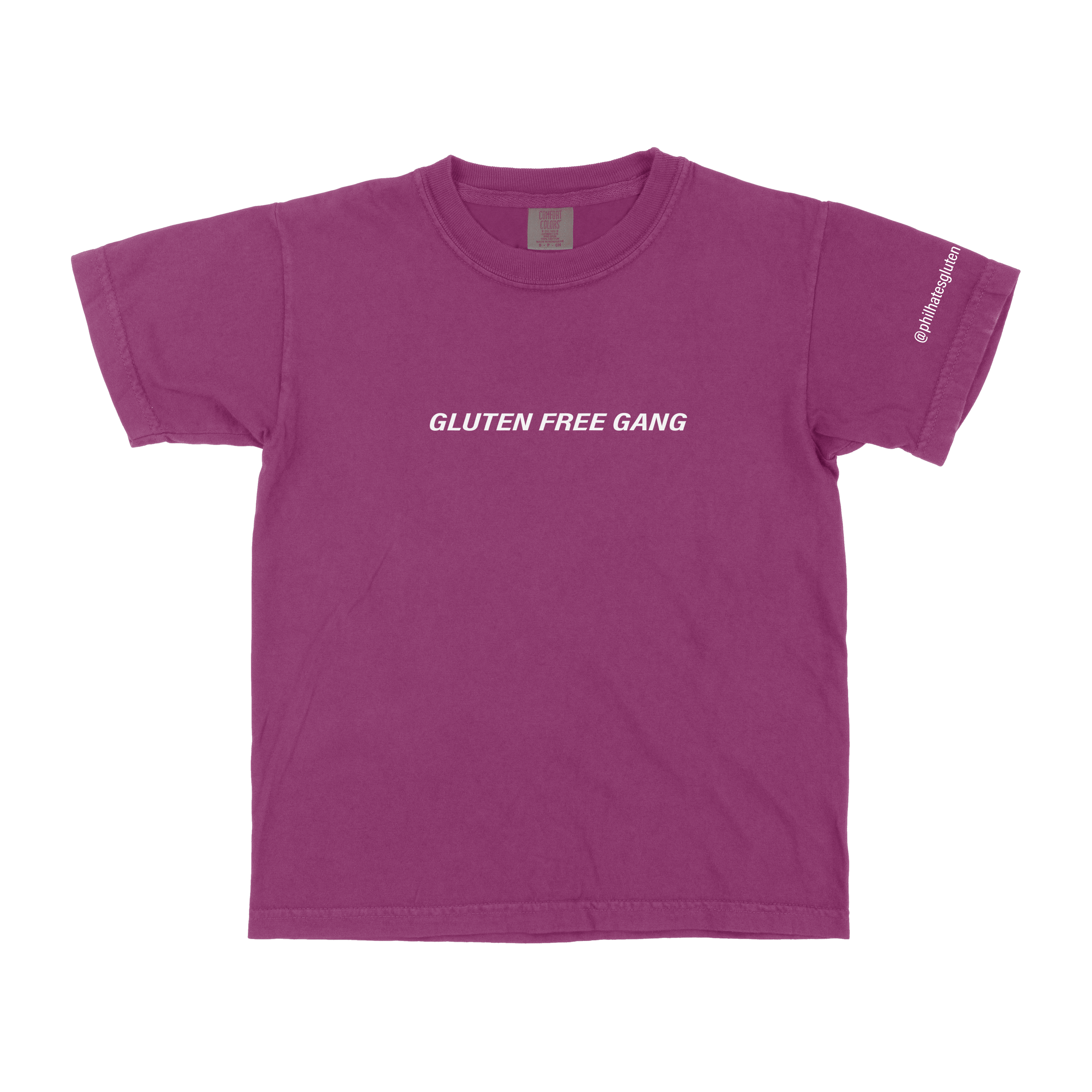 SALE YOUTH | "gluten free gang" tee - fuchsia