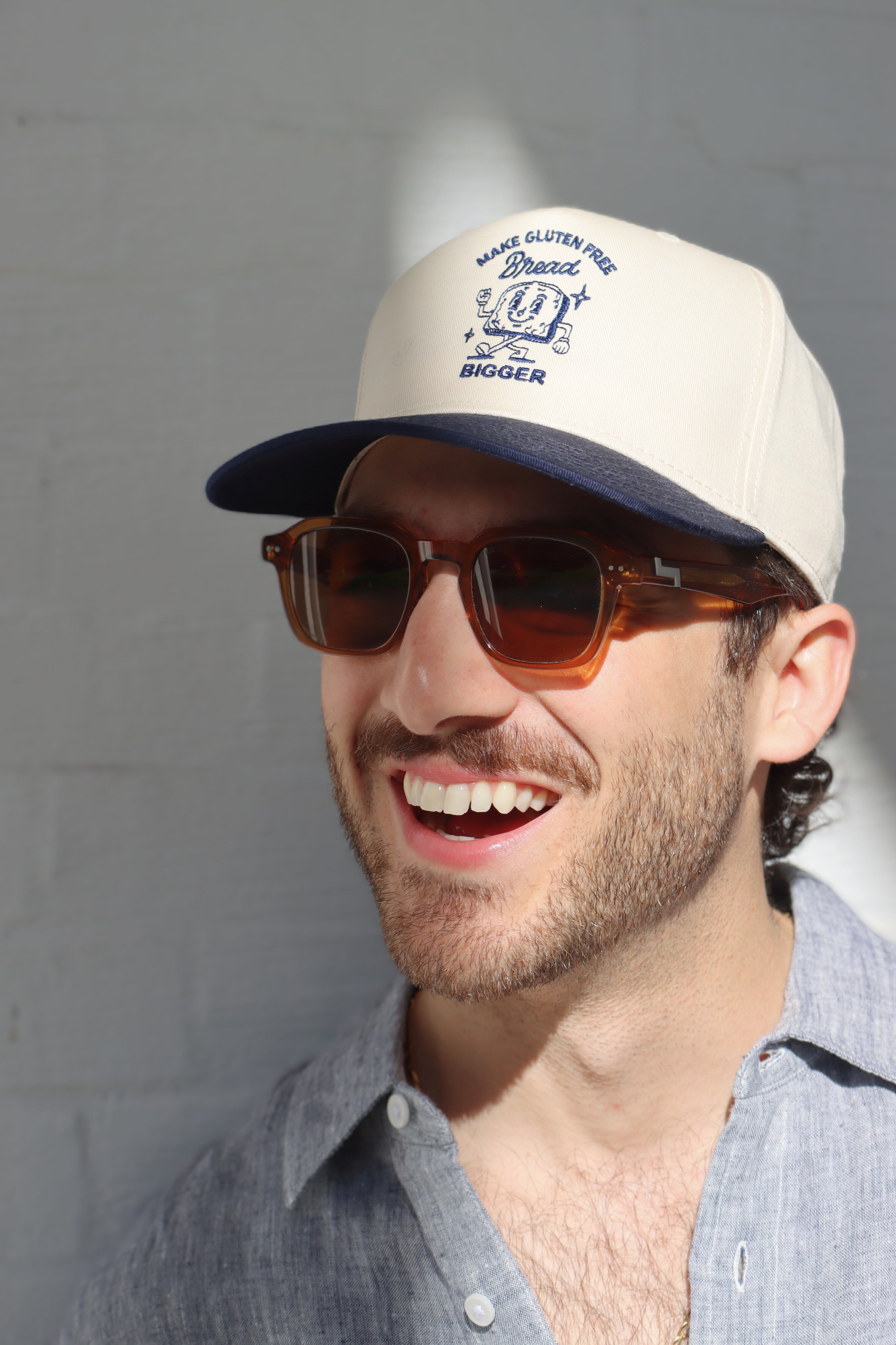 SALE | "make gluten free bread bigger" snapback hat - black/natural