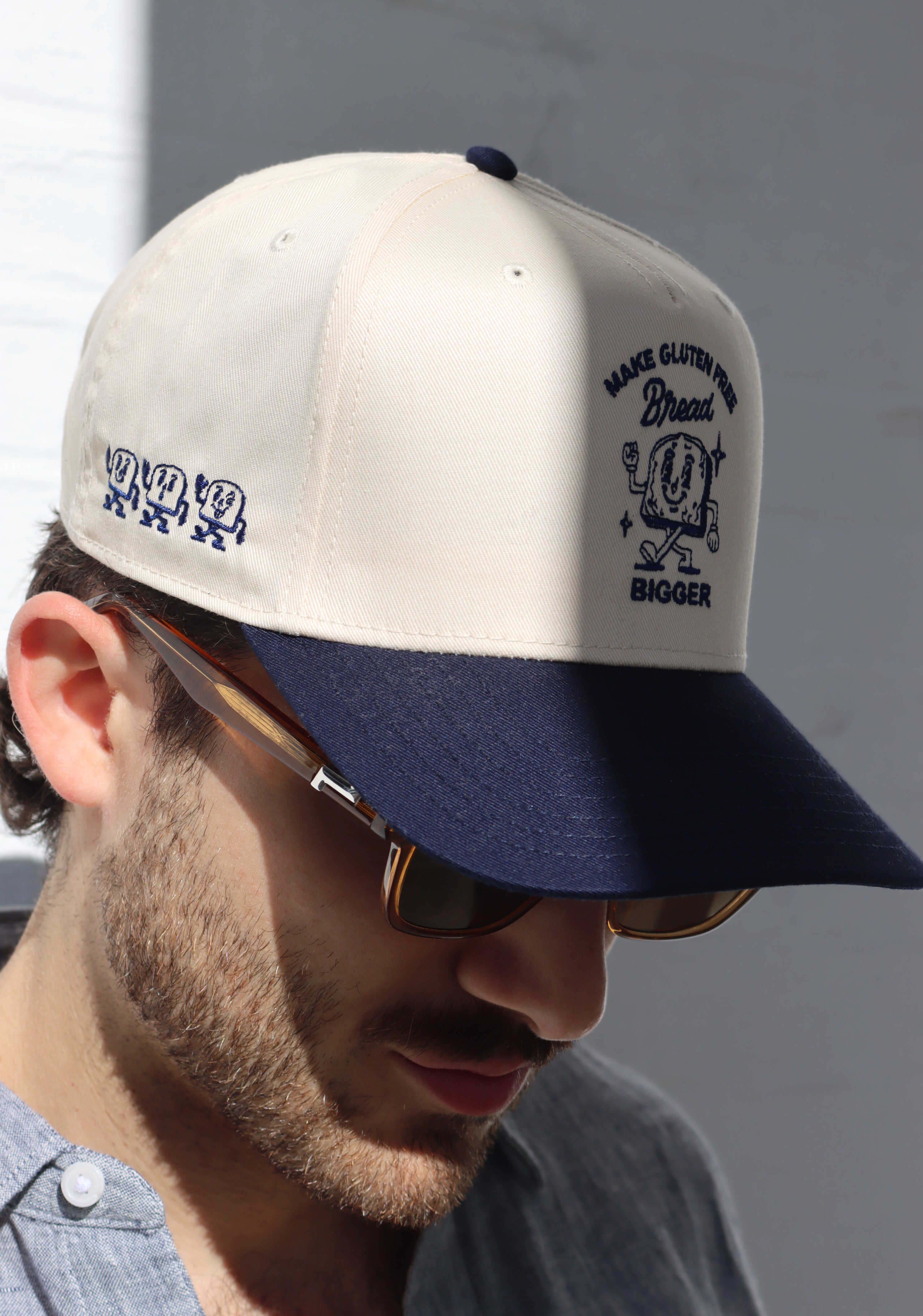 SALE | "make gluten free bread bigger" snapback hat - black/natural
