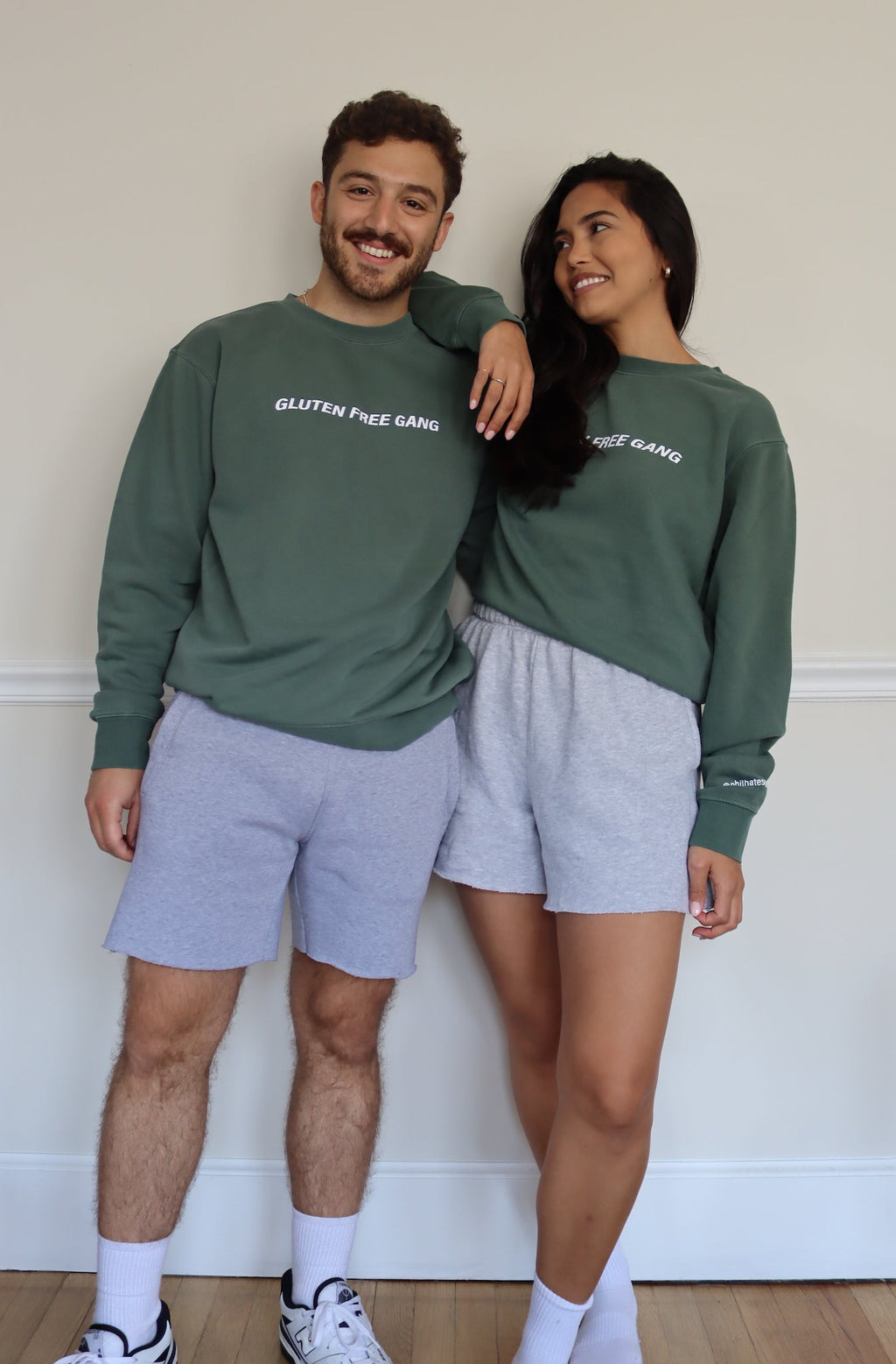 SALE | "gluten free gang" crewneck - alpine green
