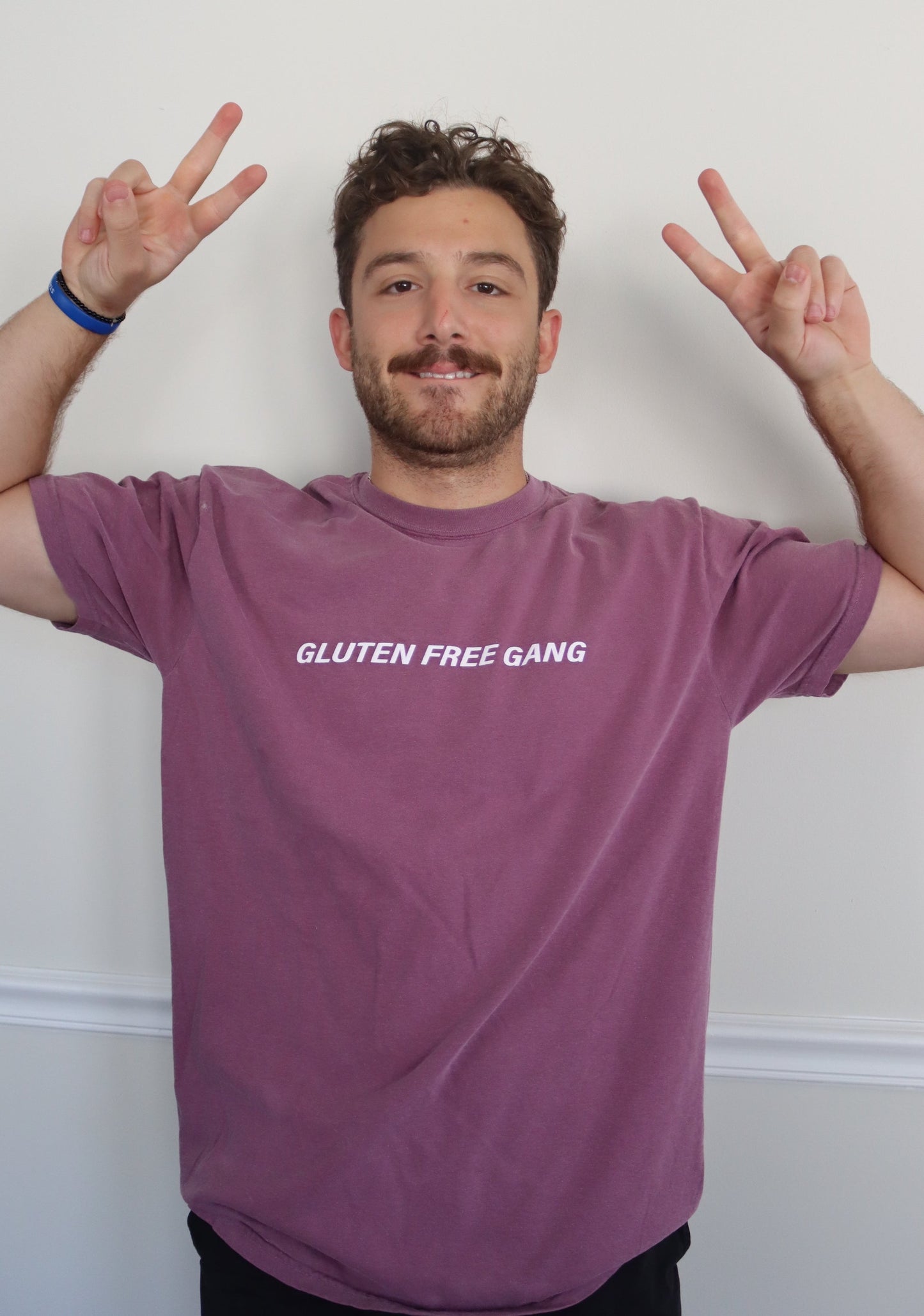 "Gluten Free Gang" Short sleeve T-Shirt (Berry) LIMITED SUPPLY