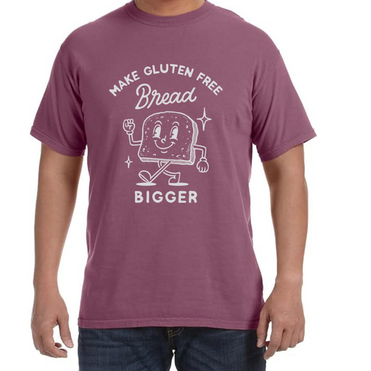 SALE | "make gluten free bread bigger" - short sleeve t-shirt (berry)