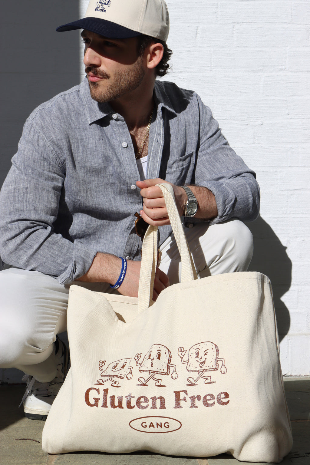 PRE-ORDER | "gluten free gang" tote - natural/brown