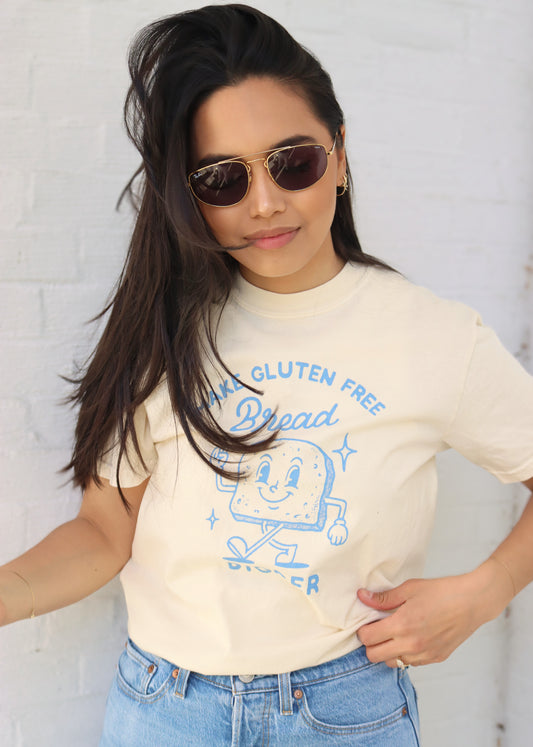 "make gluten free bread bigger" tee - ivory