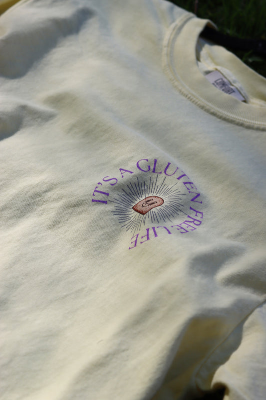 "its a gluten free life" tee - soft butter